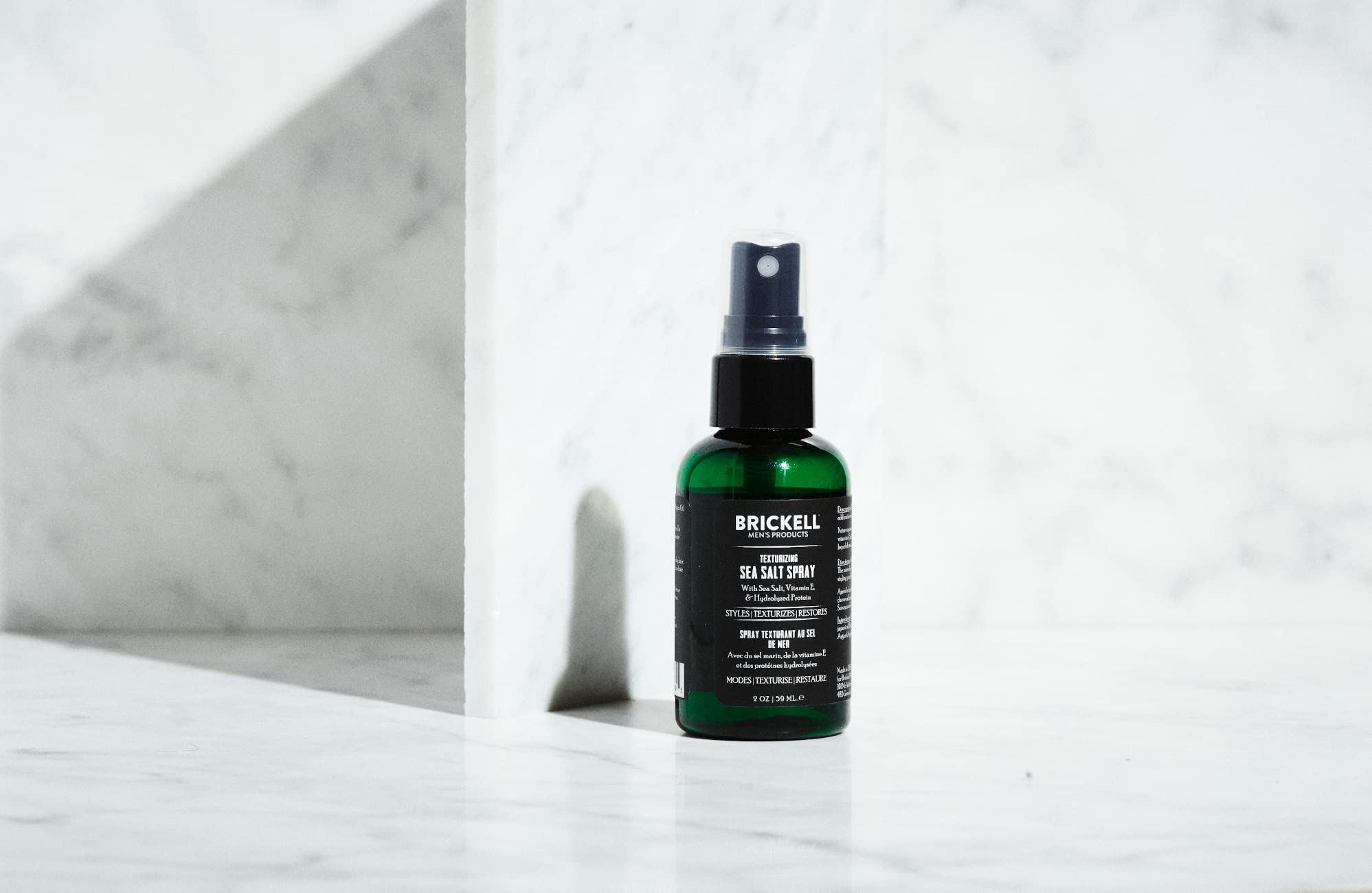 Brickell Men's Texturizing Sea Salt Spray for Men, Alcohol-Free, Lifts & Texturizes Hair for a Beach or Surfer Hair Style, With Sea Salt, Vitamin E & Hydrolyzed Protein, 6 Ounce