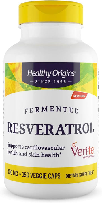 Healthy Origins Resveratrol 300 mg, Fermented, 150 Veggie Caps