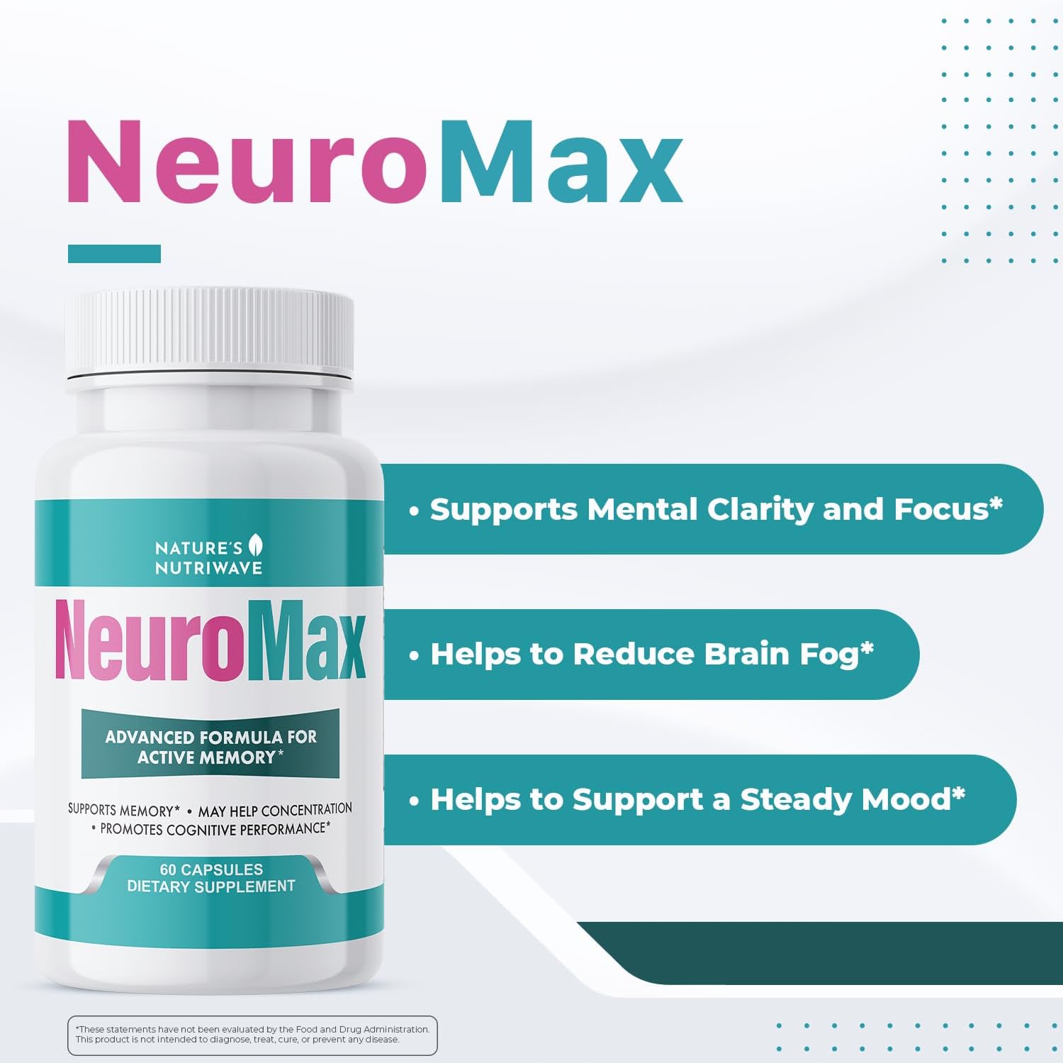 NeuroMax – Passion Flower & Marshmallow Root – 60 Ct, 2 Month Supply | Passion Flower, Marshmallow Root & California Poppy | Non-GMO, GMP Certified, Made in USA | Easy-to-take capsule