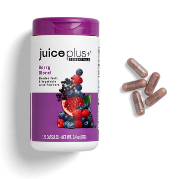 JuicePlus+ Berry Blend: with Concord Grape, Blueberry, Cranberry, and More - Whole Food Based, Vegan, Plant-Based Vitamins - Gluten-Free, Non-GMO, Kosher - 1 Bottle (60 Servings) Juice Plus+ buy supplements Au