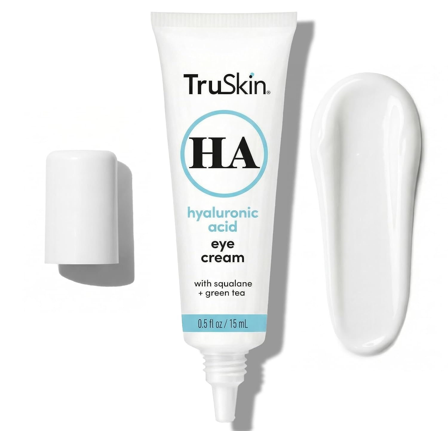 TruSkin Hydrating Eye Cream for Dark Circles & Puffiness, 0.5 fl oz | With Hyaluronic Acid, Squalane and Green Tea to hydrate, brighten and visibly smooth the under eye area