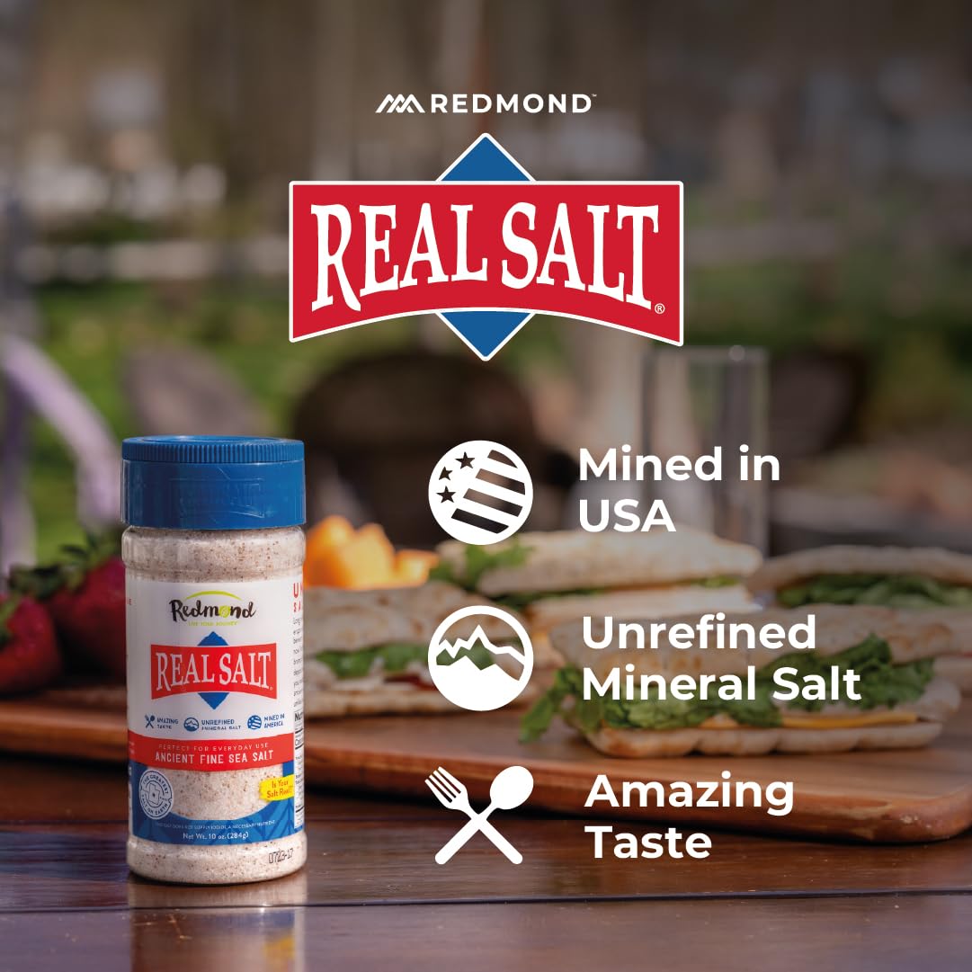 Redmond Real Sea Salt - Natural Unrefined Gluten Free Coarse, 16 Ounce Pouch (2 Pack)