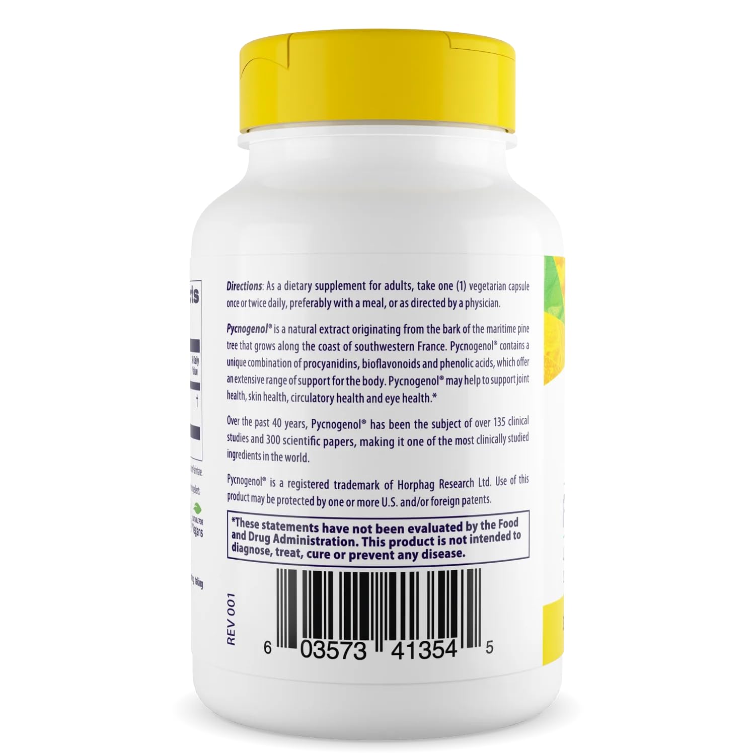 Healthy Origins Pycnogenol Pine Bark 100 mg, 60 Veggie Caps
