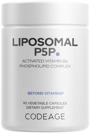 Codeage Liposomal P5P Supplement – Vitamin B6 as Pyridoxal-5'– Phosphate – Liposomal Delivery – Active B6 Form – 3-Month Supply – 1 Capsule Daily – Non-GMO – 90 Capsules CodeageBuy Supplements Australia
