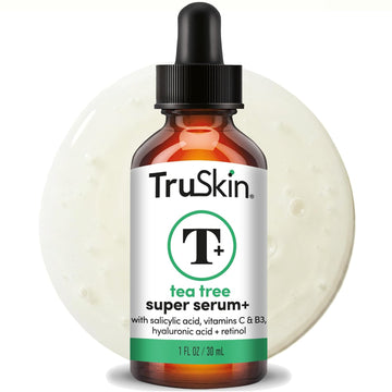 TruSkin Tea Tree Acne Serum with Salicylic Acid & Retinol, 1 fl oz | Helps to clarify acne-prone skin, refine the look of pores & complexion with Tea Tree, Niacinamide, and Vitamin C