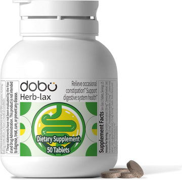 DOBO Senna Laxative Tablets for Constipation Relief,Gentle Herbal Lax | Stool Softener with Overnight Relief, Natural Formula,50 Count