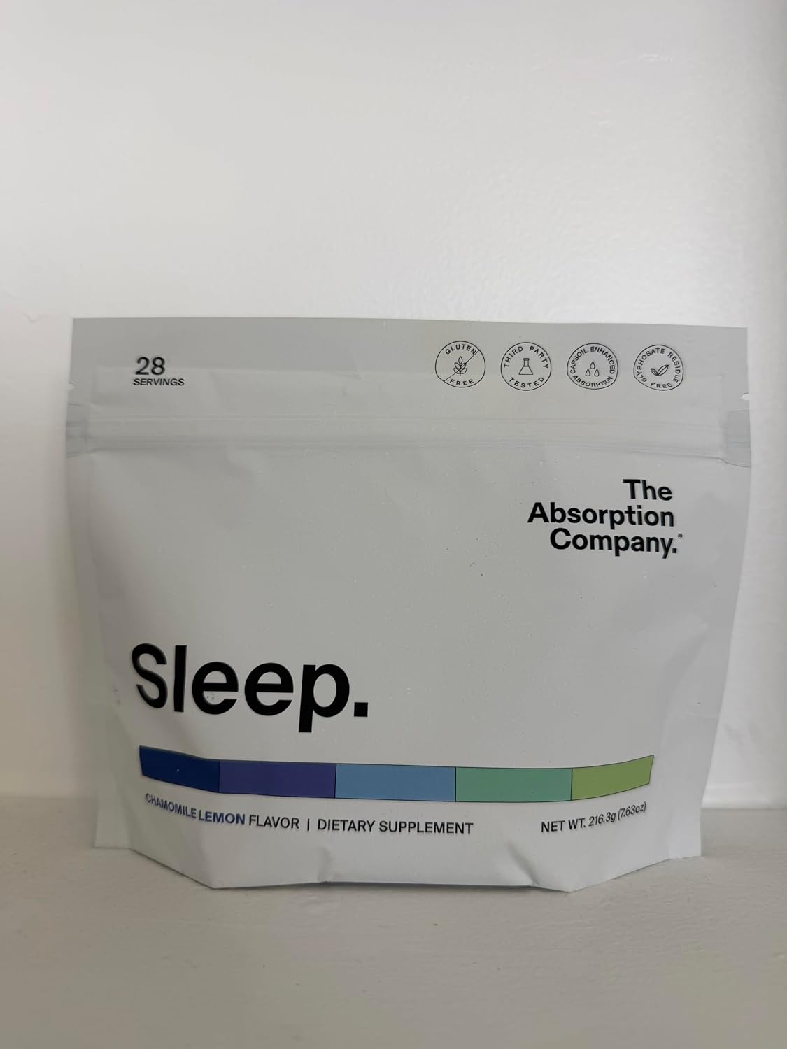 The Absorption Company Sleep Powder, Calming Drink with Liposomal Saffron, Magnesium & PharmaGABA Melatonin-Free, Chamomile Lemonade (28 Servings)