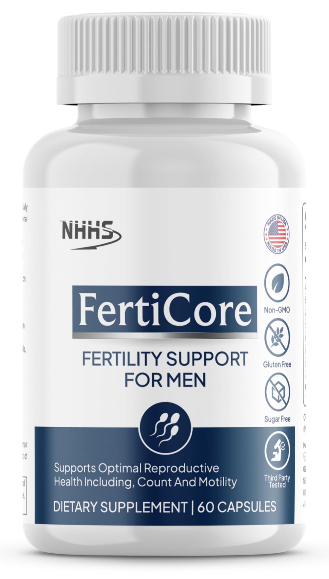 NHHS FertiCore – Men’s Fertility & Reproductive Wellness Supplement – Supports Sperm Health, Motility & Vitality – with Vitamins, Minerals, Amino Acids & Antioxidants – Made in USA, 60 Capsules NHHSBuy Supplements Australia