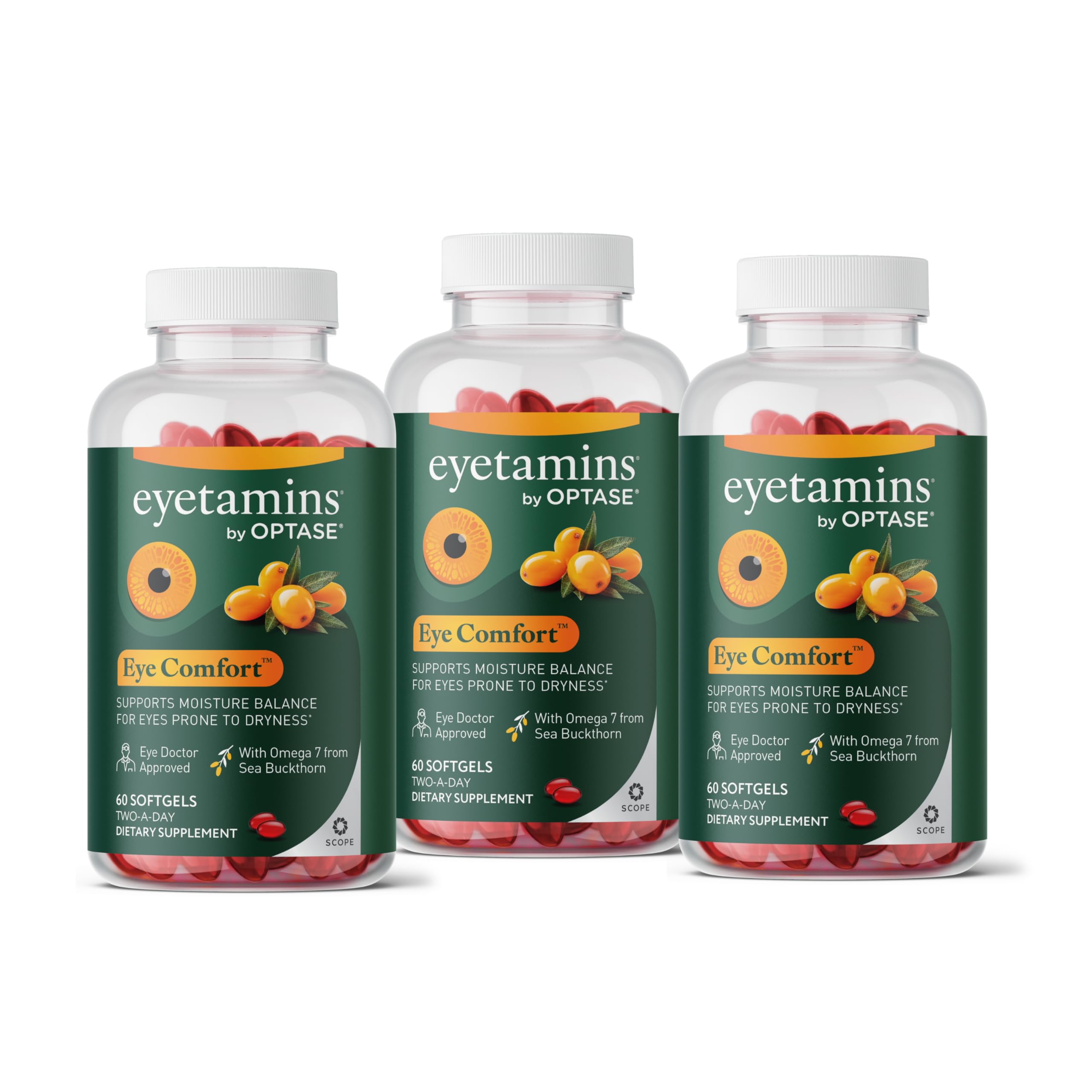 eyetamins® by OPTASE® Eye Comfort™ - 60 Softgels - Eye Doctor Recommended - an Omega-Based Eye Supplement formulated to Support Moisture Balance and Eye Comfort from Within. Plant Based Soft gels. eyetaminsBuy Supplements Australia