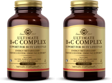 Solgar Ultimate B+C Complex Stress Formula 90 Tablets (Pack of 2) Solgar buy supplements Au