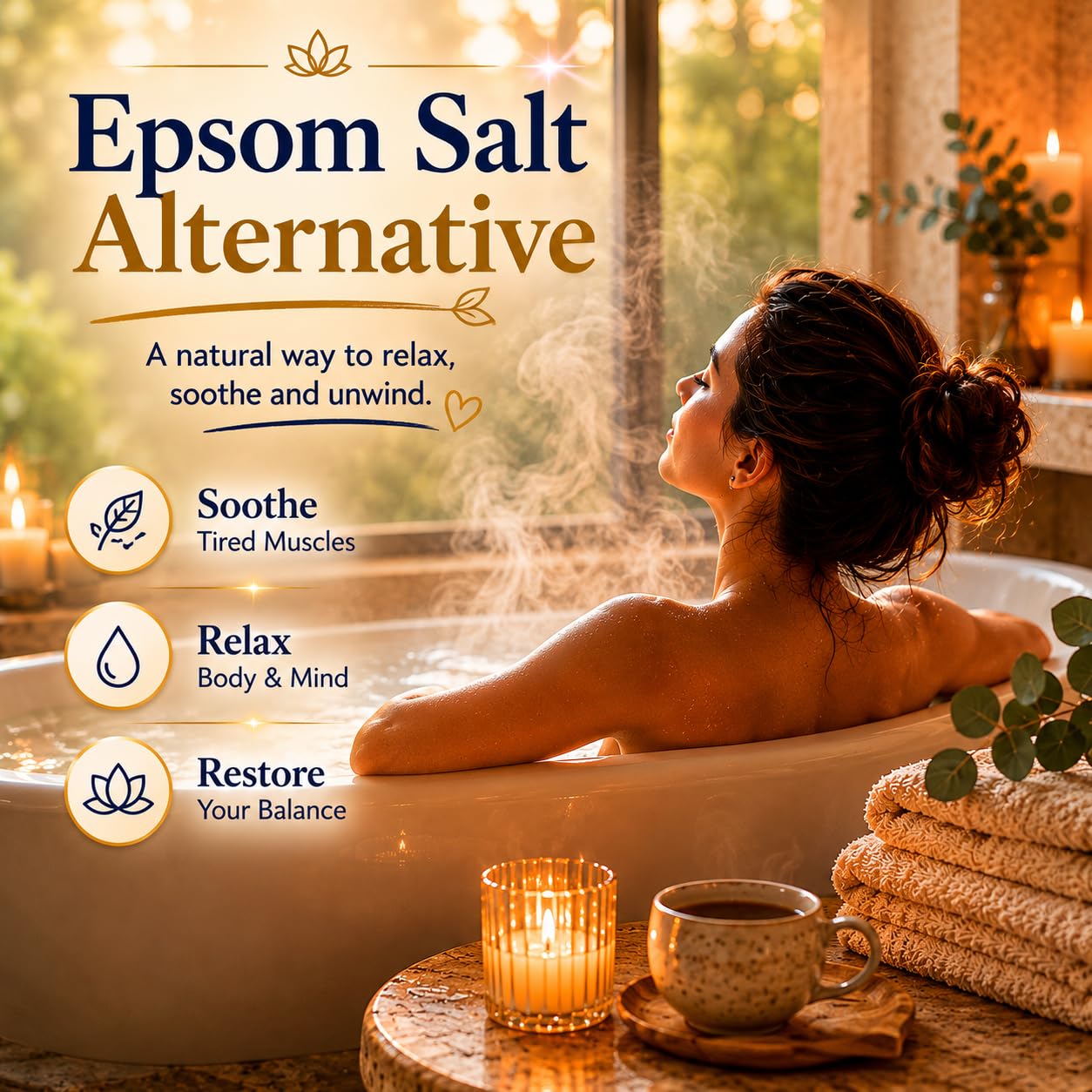 Dr. Singha's Mustard Bath Soak – Aromatherapy Bath Salts with Mustard Seed & Essential Oils for Muscle Relaxation, Stress Relief & Soothing – Epsom Salt Alternative, 16 oz