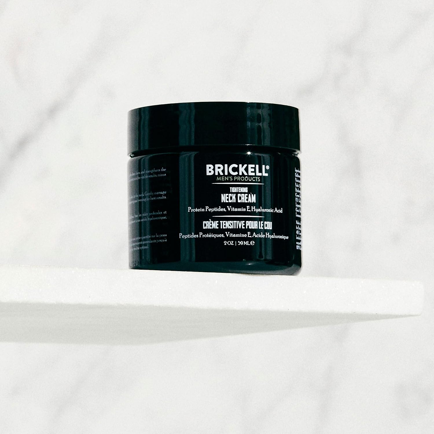 Brickell Men's Tightening Neck Cream For Men, Neck Cream For Tightening and Firming, Anti Wrinkle Cream, With Peptides, Niacinamide, and Hyaluronic Acid, 2 Ounce, Unscented