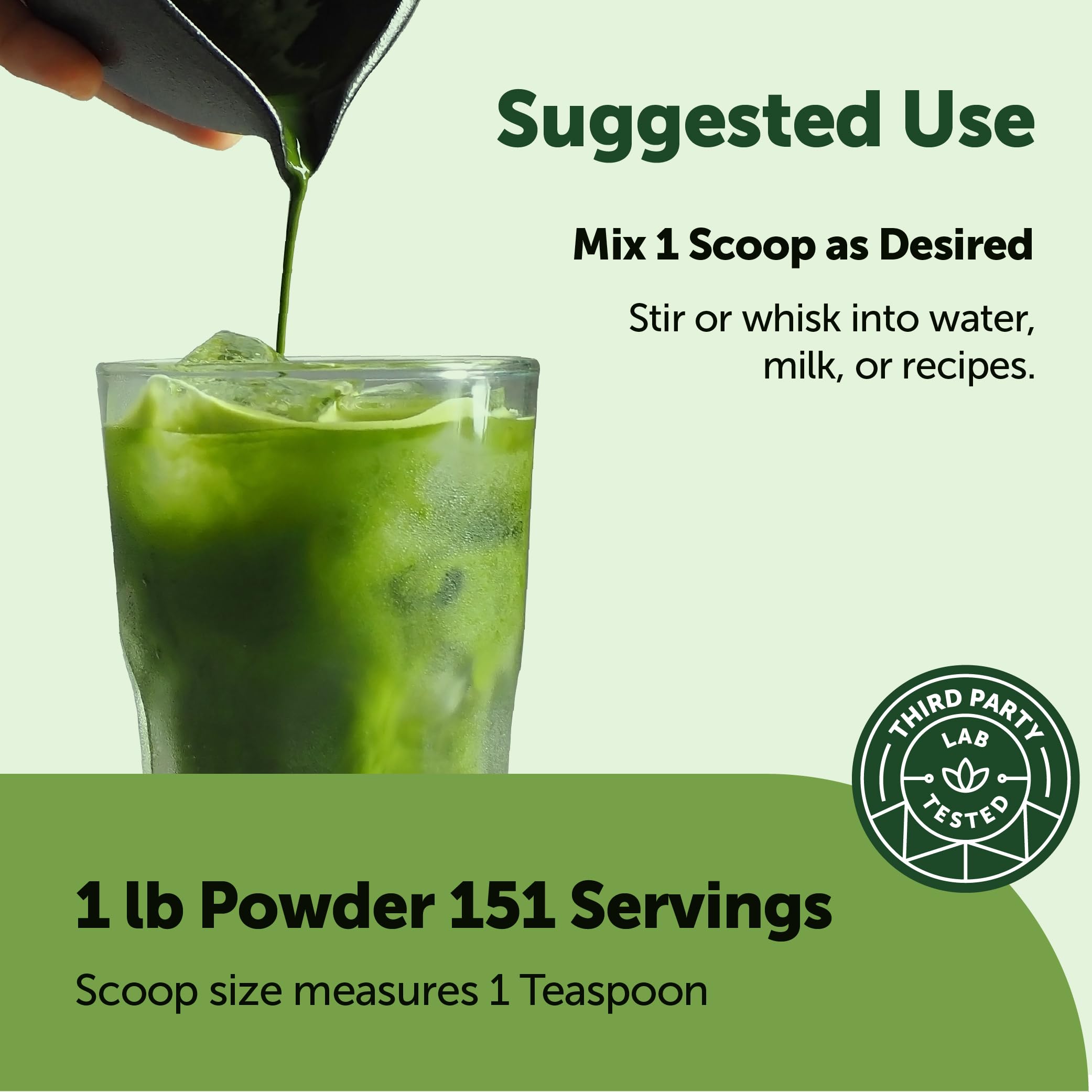 Micro Ingredients Organic Matcha Green Tea Powder, First Harvest, Culinary Grade from Japan, 100% Pure & Unflavored, Great for Tea, Latte, & Smoothies, Non-GMO, No Sugar, Eco-Friendly Packaging, 1 Lb