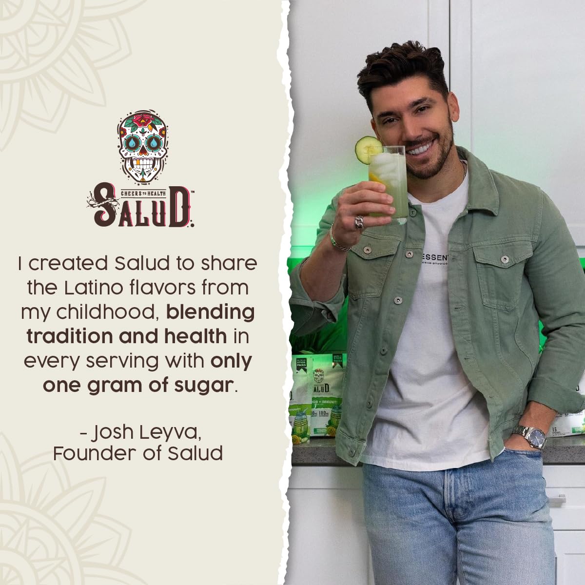 Salud 2-in-1 Hydration + Immunity Drink Mix, Cucumber Lime | Electrolytes Powder, Agua Fresca, Elderberry, Dairy & Soy Free, Non-GMO, Gluten Free, Vegan, 1g Sugar (15 Servings)