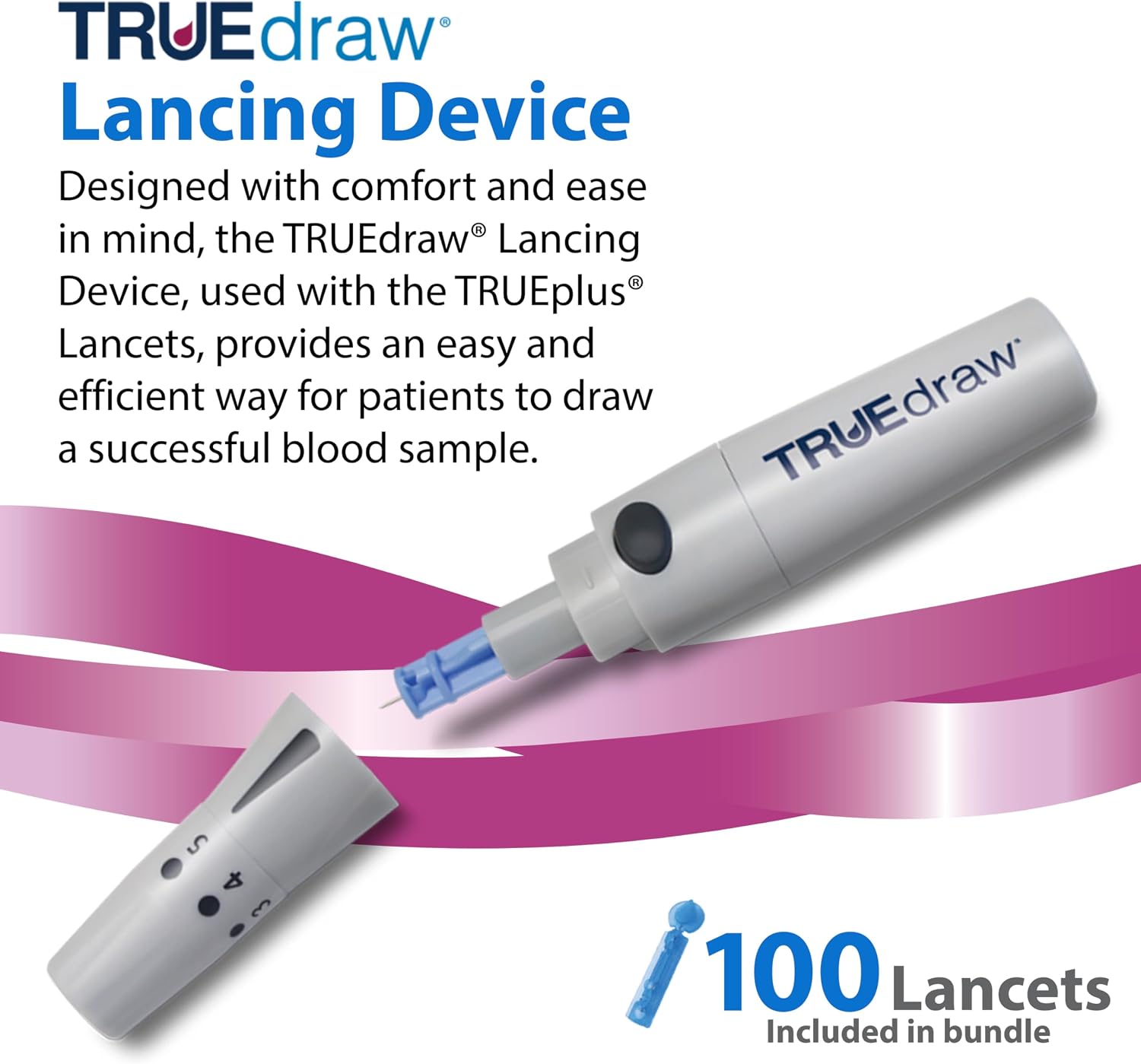 TRUEplus 50ct Tropical Glucose Tablets and TRUENESS Blood Glucose Meter Bundle - Monitor, Case, 100 Test Strips, 100 Lancets, Lancing Device