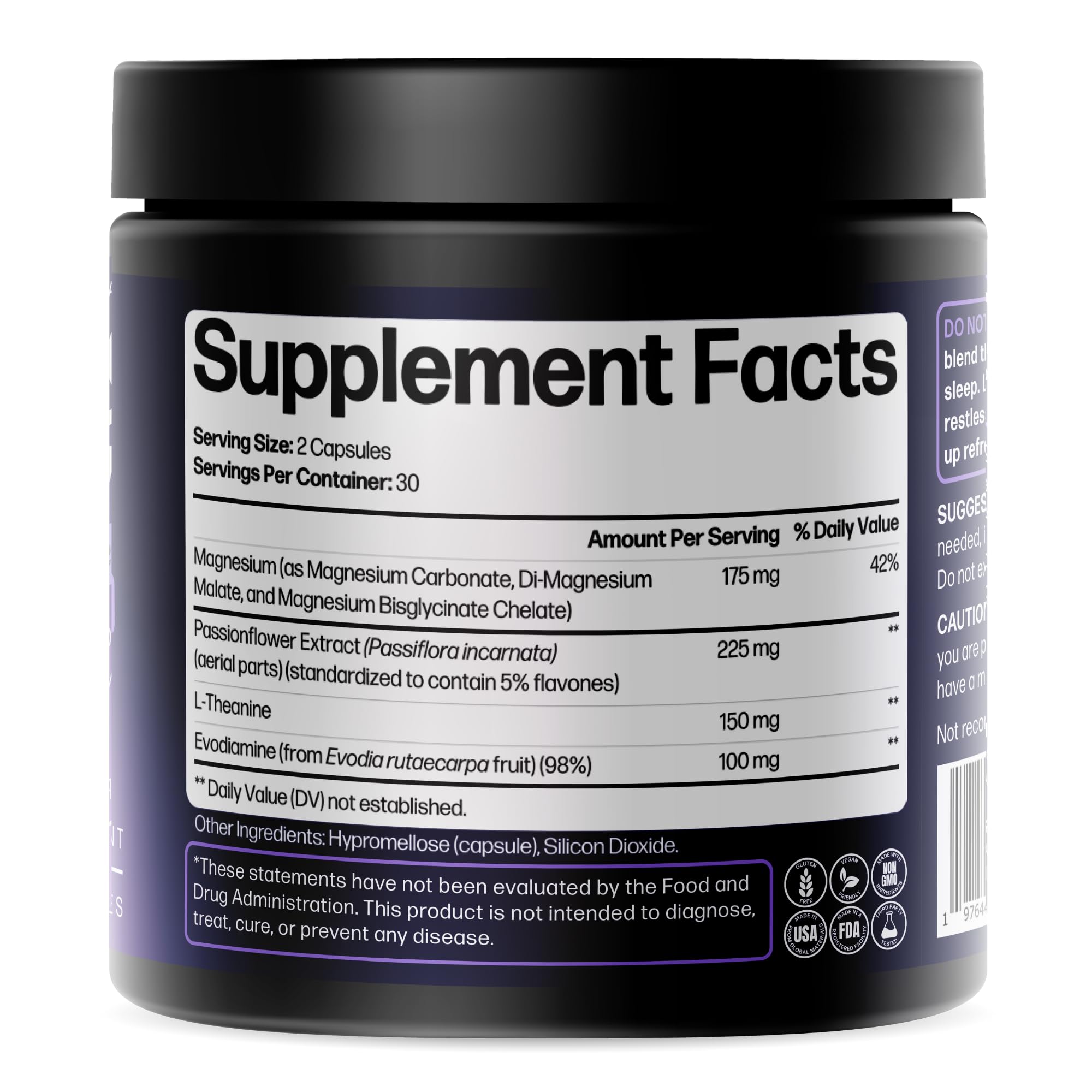 Doctor Formulated Triple Magnesium for Sleep, Calm & Relaxation with Chelated Magnesium Glycinate, L-Theanine, Passionflower & Evodia – Non-Habit, No Melatonin Magnesium Sleep Aid Support Supplement LIFE HAPPNS BE READYBuy Supplements Australia