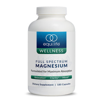 Equilife Full Spectrum Magnesium Supplement, Magnesium Glycinate, Citrate, & Malate, Bioavailable Mineral Blend, Dairy, Soy, & Gluten Free