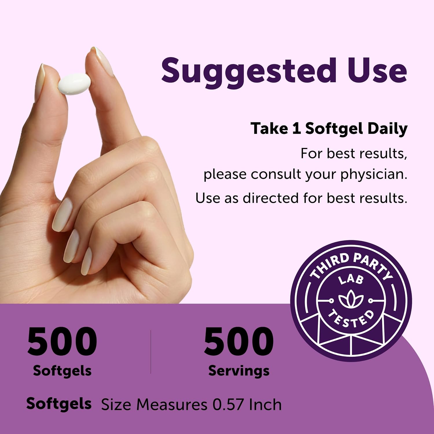 Selenium Supplements for Women & Men 200mcg Per Serving, 500 Softgels | Made with Coconut Oil | Essential Trace Mineral as L-Selenomethionine | 16+ Month Supply | Non-GMO, Gluten Free