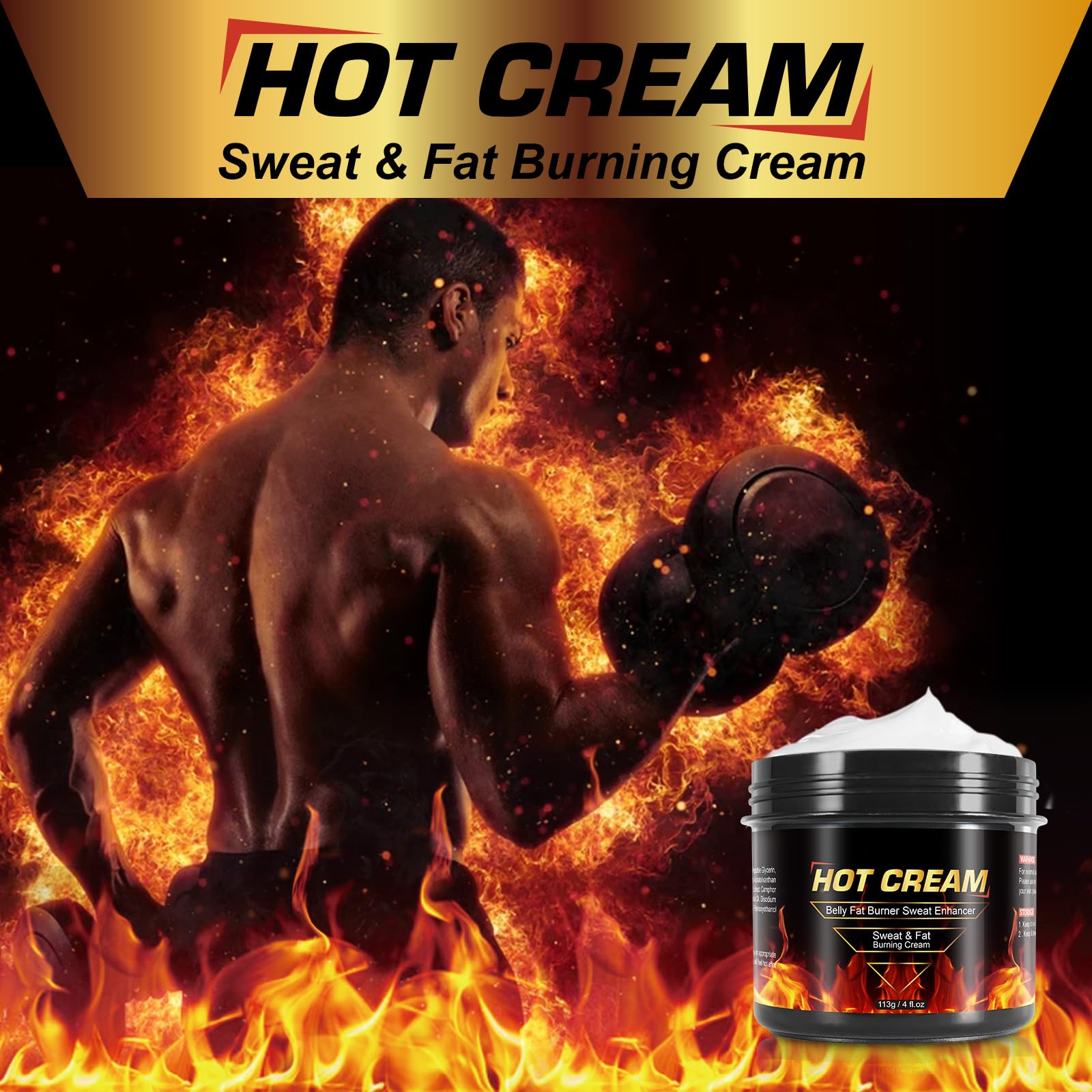 Sweat Cream for Skin, Natural Workout Enhaner Promotes Circulation for Targeted Areas, Support Muscle Warm-up & Skin Tightening, Enhance Exercise Effectiveness, Hot Swaet Cream for Women & Men