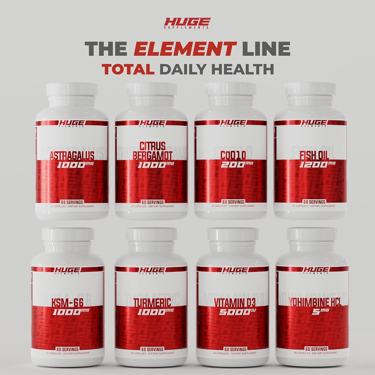 Huge Supplements KSM-66 Ashwaghanda, High Potency 5% Withanolides, 1000mg of Clinically Studied KSM66 (120 Capsules)