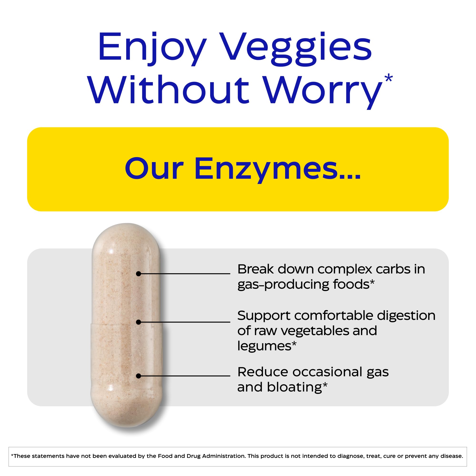 Enzymedica VeggieGest - Digestive Enzyme Supplement for Women & Men, Enzymes for Digestion & Gut Health Support, Support for Vegetarian/Vegan Diets, Helps Gas & Bloating, Gluten Free - 90 Caps