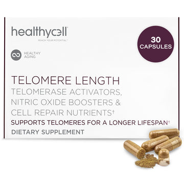 Healthycell Telomere Length Supplement - Anti-Aging Telomere Lengthening Supplements with Phytonutrients & Vitamins for Cellular Health - AC-11, Astragalus & Resveratrol - 30 Capsules HealthycellBuy Supplements Australia
