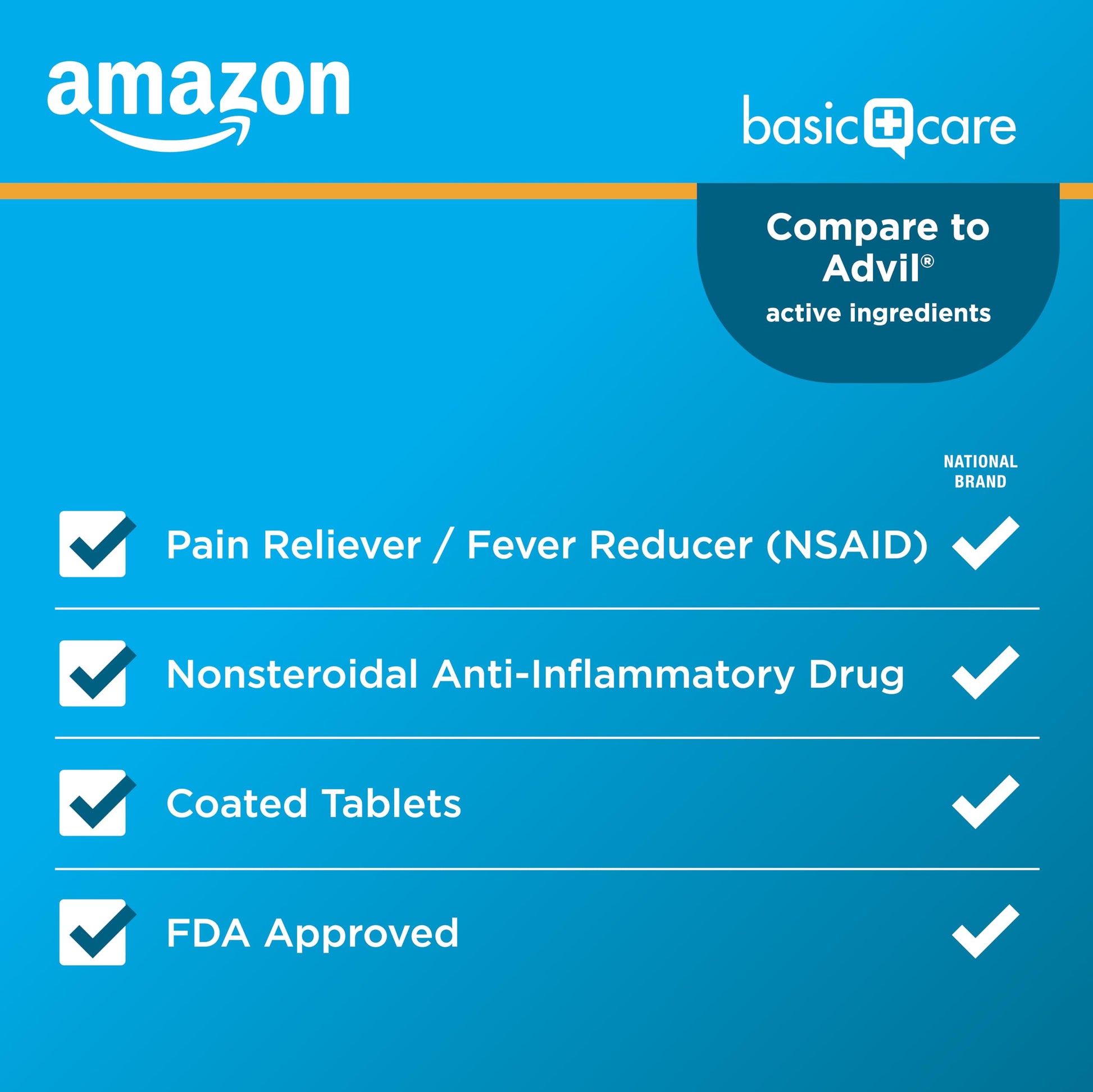 Amazon Basic Care Ibuprofen Tablets, Fever Reducer and Pain Relief from Body Aches, Headache, Arthritis Pain and More, 1000 Count Amazon Basic Care buy supplements Au
