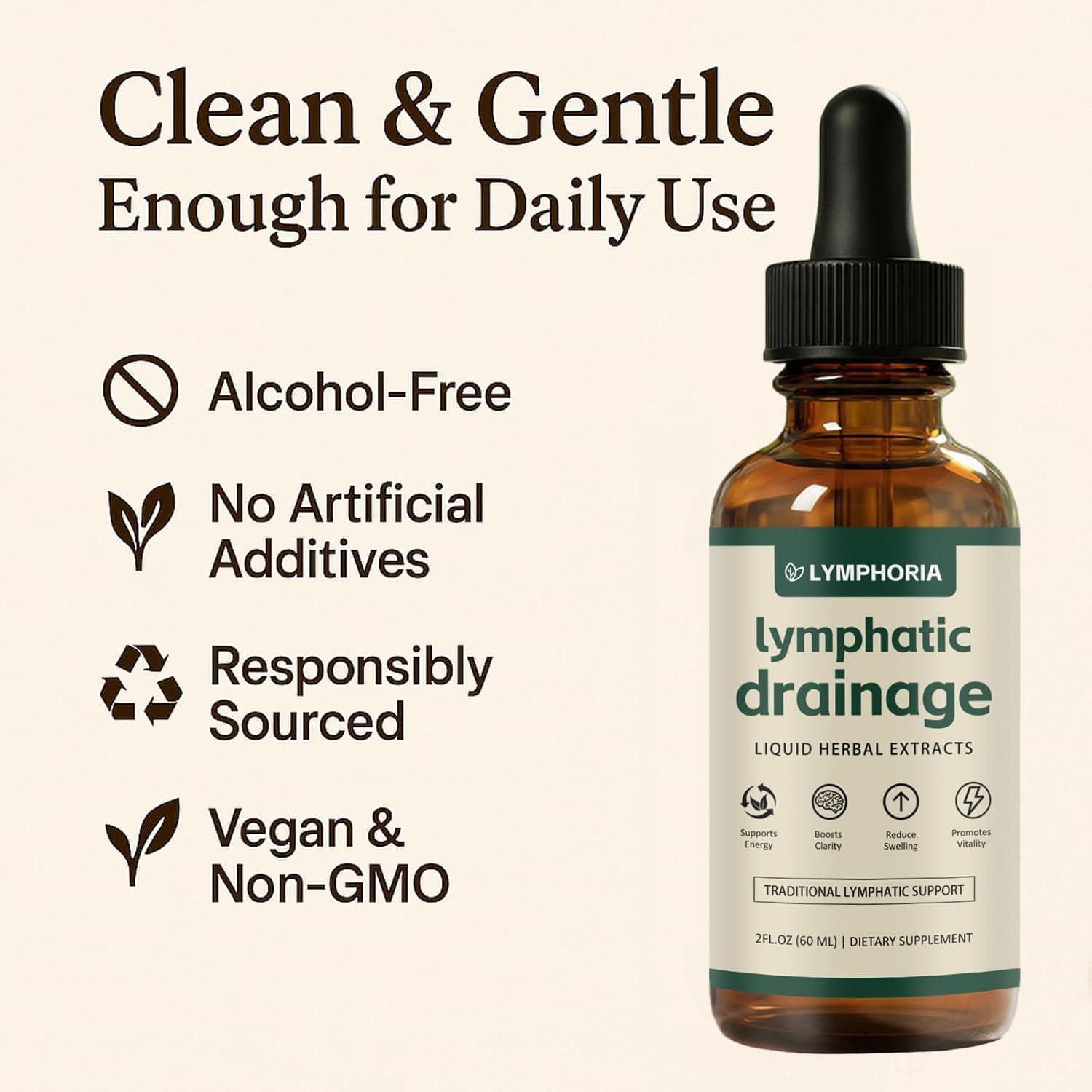 Lymphoria Lymphatic Drainage Drops, 59ml, Wellness Detox Oil, Reduces Face and Body Swelling, Vegan, Sugar-Free (1 PCS) Generic buy supplements Au
