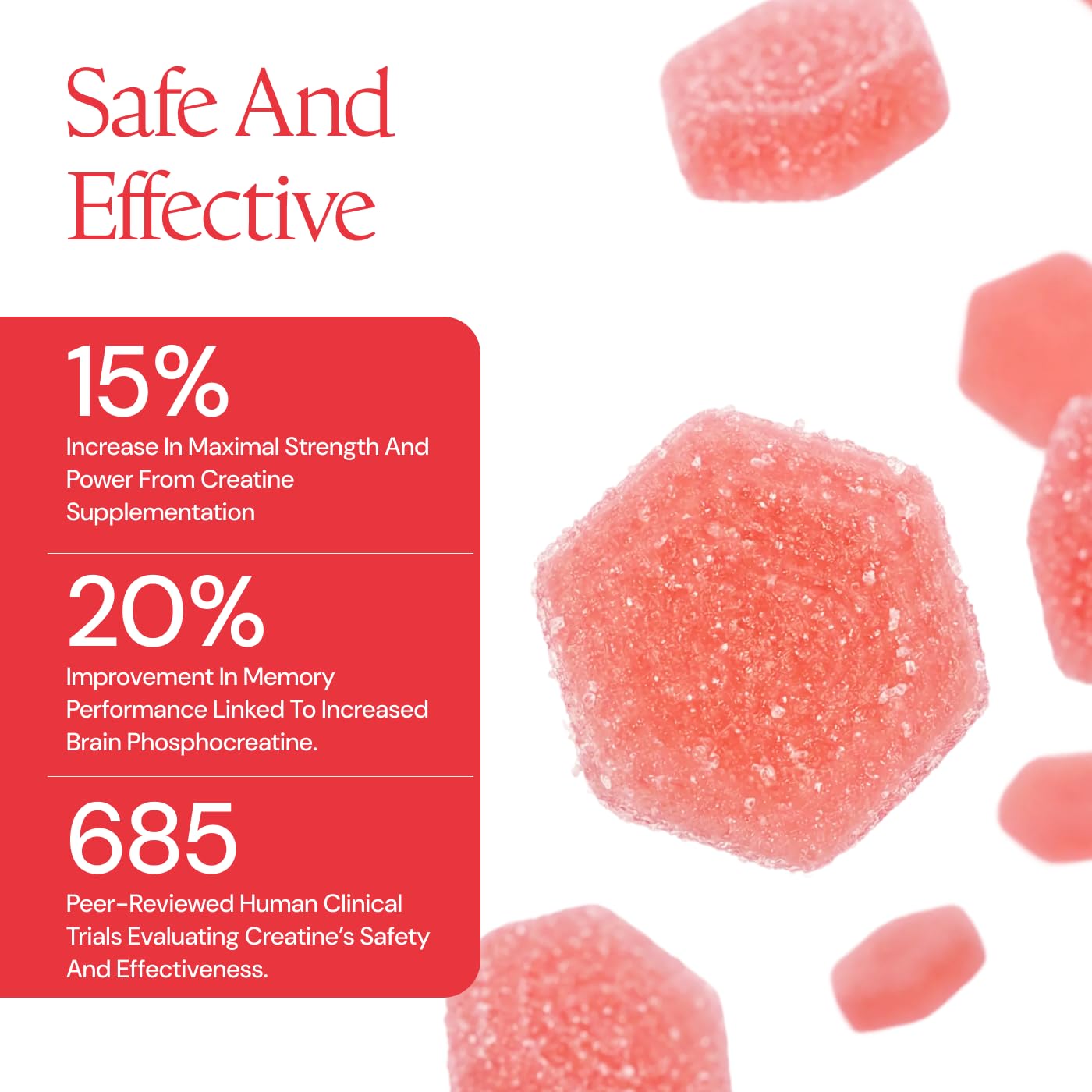 Create Creatine Gummies – Single-Serve Packs – 30ct – Variety Pack | NSF Certified for Sport – Made with Creatine Monohydrate, Vegan & Gluten-Free, Anti-Melting Formula, 3 Gummies per Pack