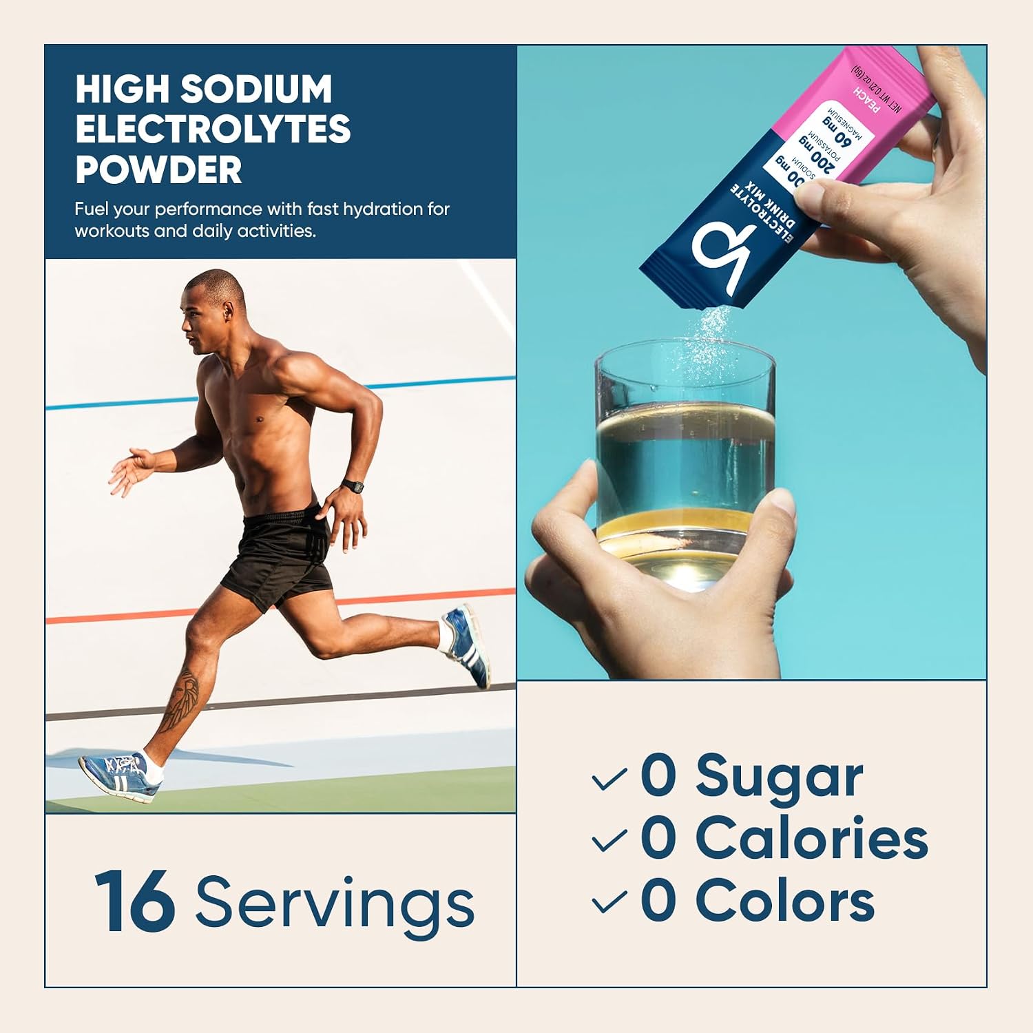 Venture Pal High Sodium Sugar-Free Electrolyte Powder Combo Pack – Hydration Drink Mix with Sodium, Potassium & Magnesium | Keto, Vegan & Paleo Friendly | Zero Calories | 32 Sticks Total