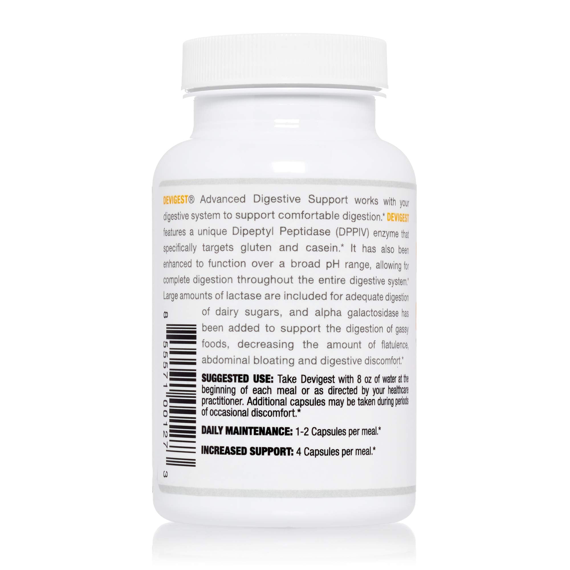 Arthur Andrew Medical - Devigest ADS, Advanced Digestive Support, Relief for Lactose Intolerance and Casein Sensitivities, Vegan, Non-GMO, 180 Capsules | Advanced Digestive Support, Relief For Lactose, Gluten, & Dairy Intolerance, & Casein Sensitivities,