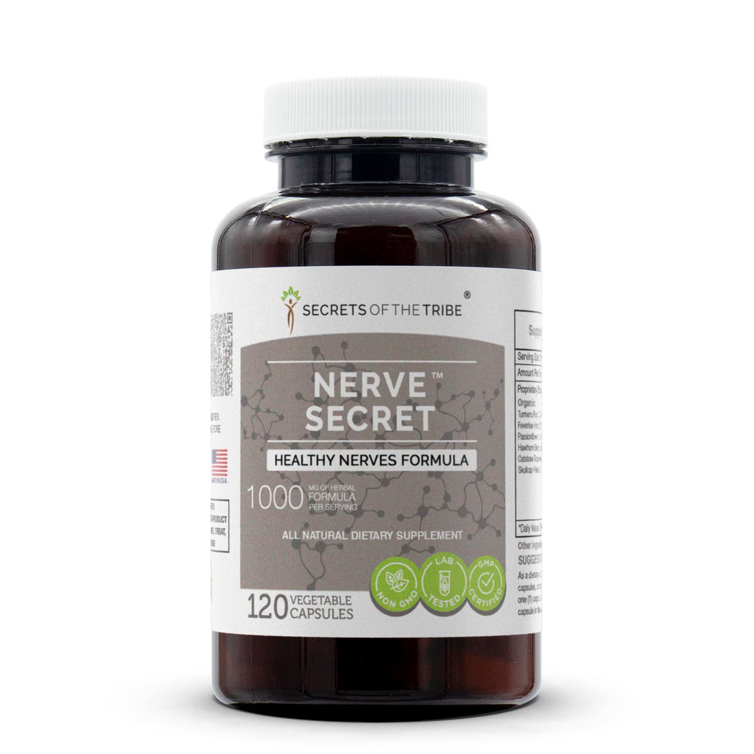 Secrets of the Tribe - Nerve Secret, Healthy Nerves Formula, Herbal Supplement Blend (120 Capsules) Secrets of the TribeBuy Supplements Australia