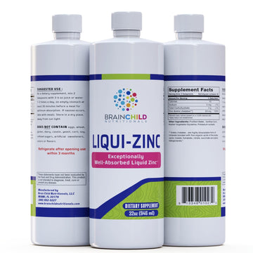 BrainChild Nutritionals LiquiZinc Liquid Formula (Unflavored 32oz) BrainChild NutritionalsBuy Supplements Australia