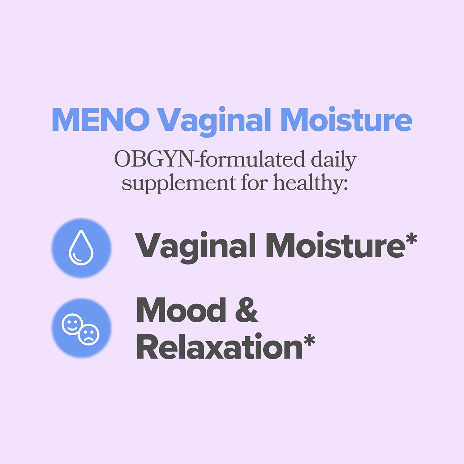 MENO Vaginal Moisture – Hormone-Free Capsules with Maca Root– 30-Day Supply