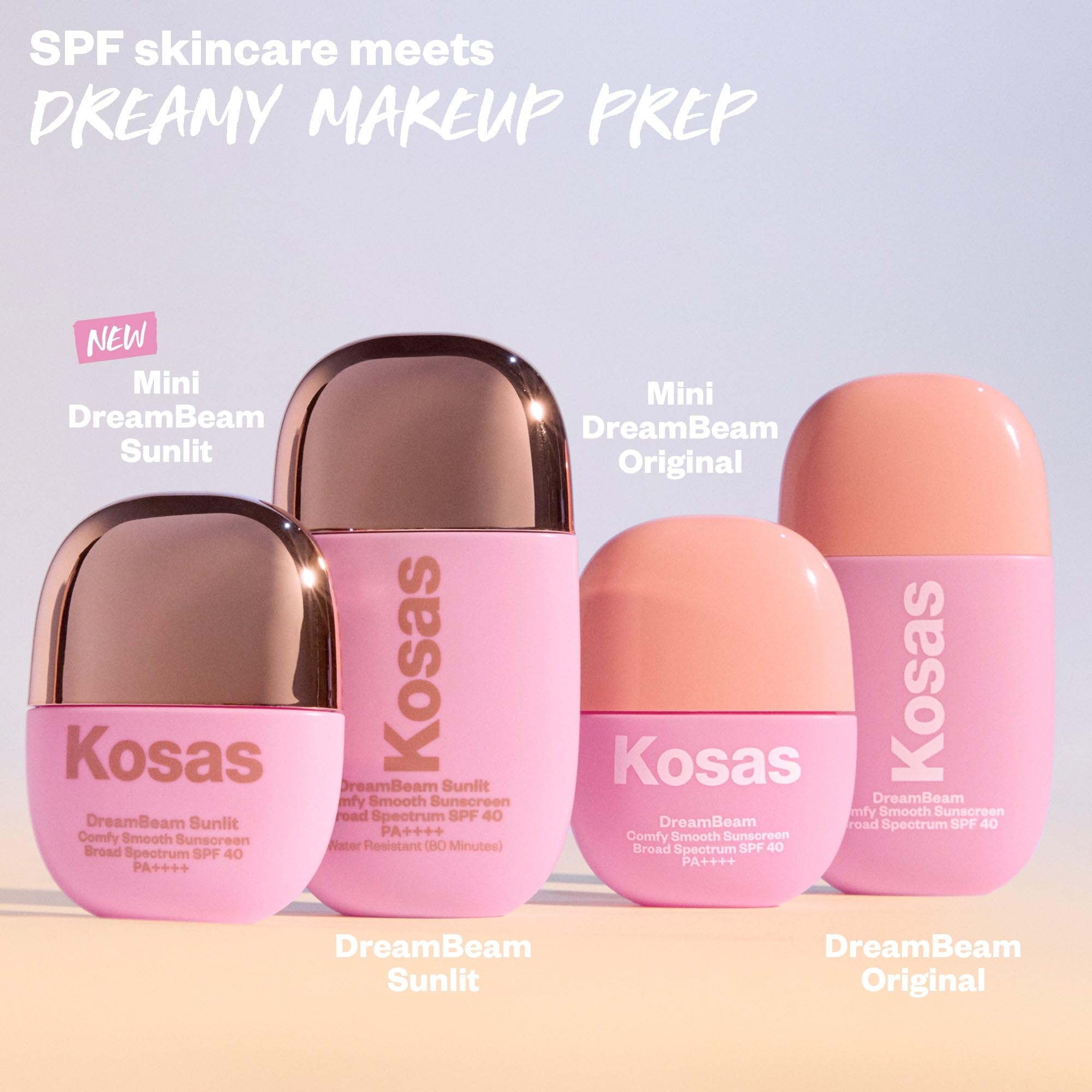 Kosas DreamBeam SPF 40 Mineral Sunscreen for Face + Makeup Prep – Lightweight Hydrating Sun Protection, 40 ml Kosas buy supplements Au