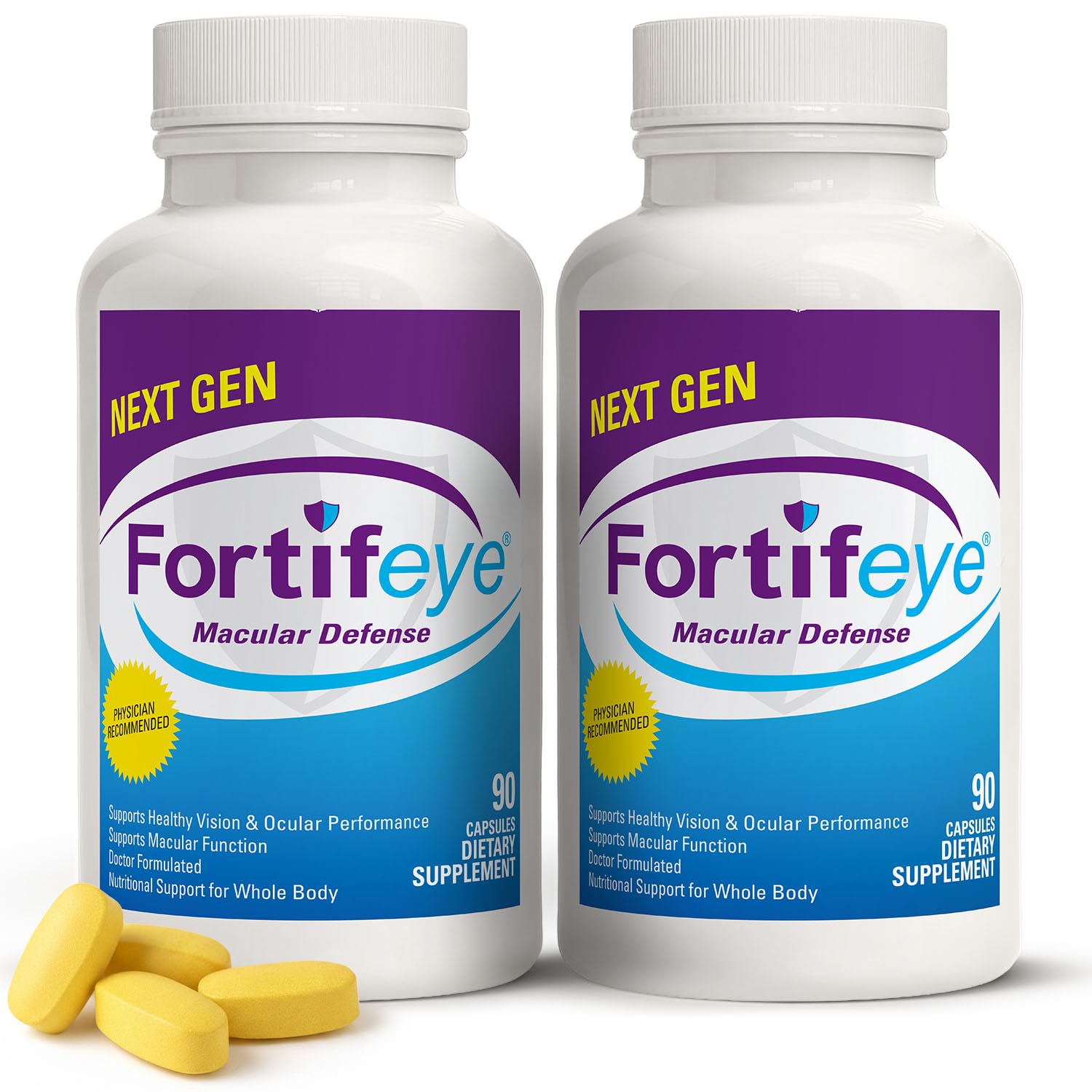 Fortifeye Vitamins Macular Defense Multivitamin-30 Day Supply, 90 Tablets (Zinc Free), All Natural Total Body & Eye Vitamins for Vision, Pure Macular Support Formula, Complex Eye Vitality Supplement