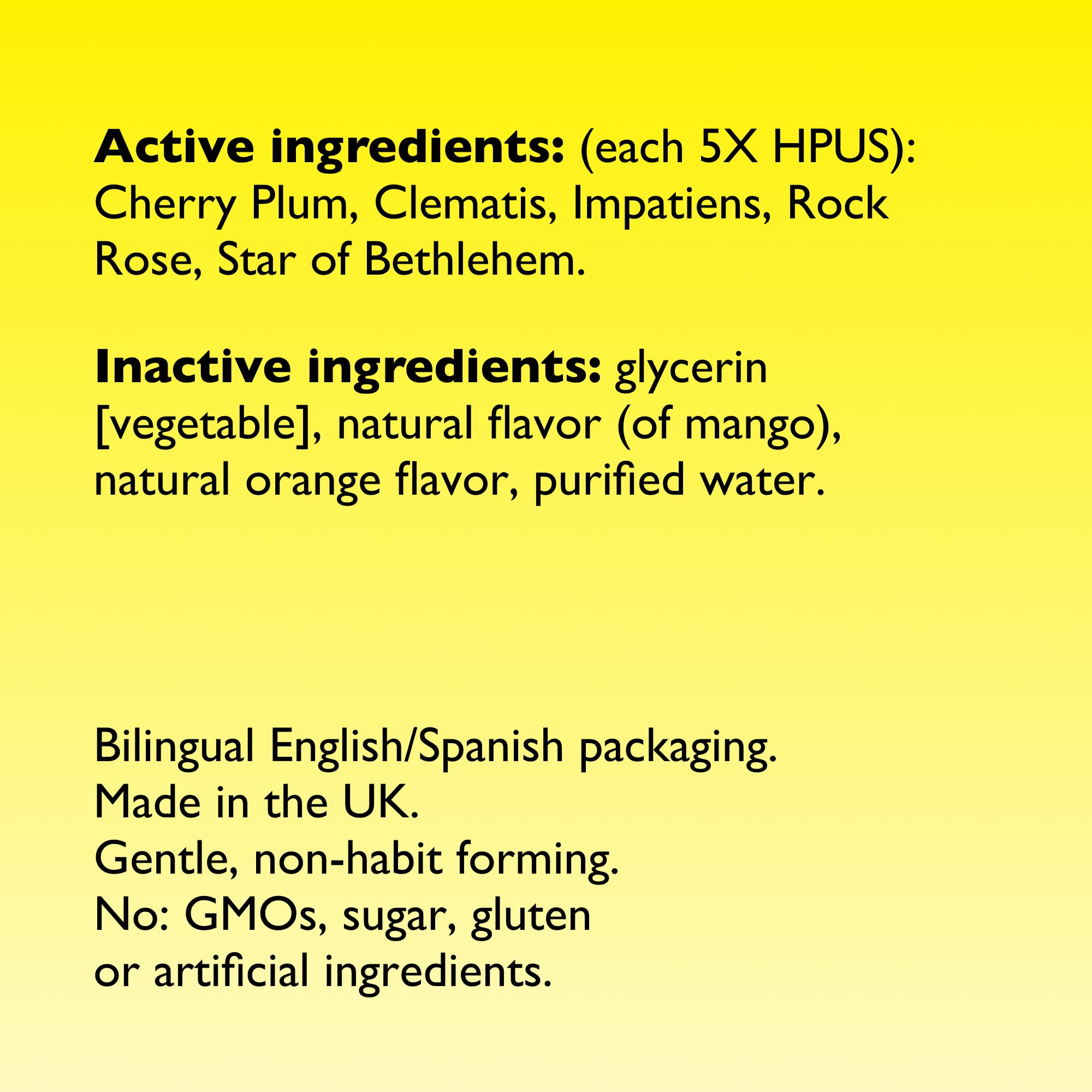 Bach RESCUE Remedy, Orange Mango Flavor, Stress Relief, Homeopathic, Flower Essences, 20mL