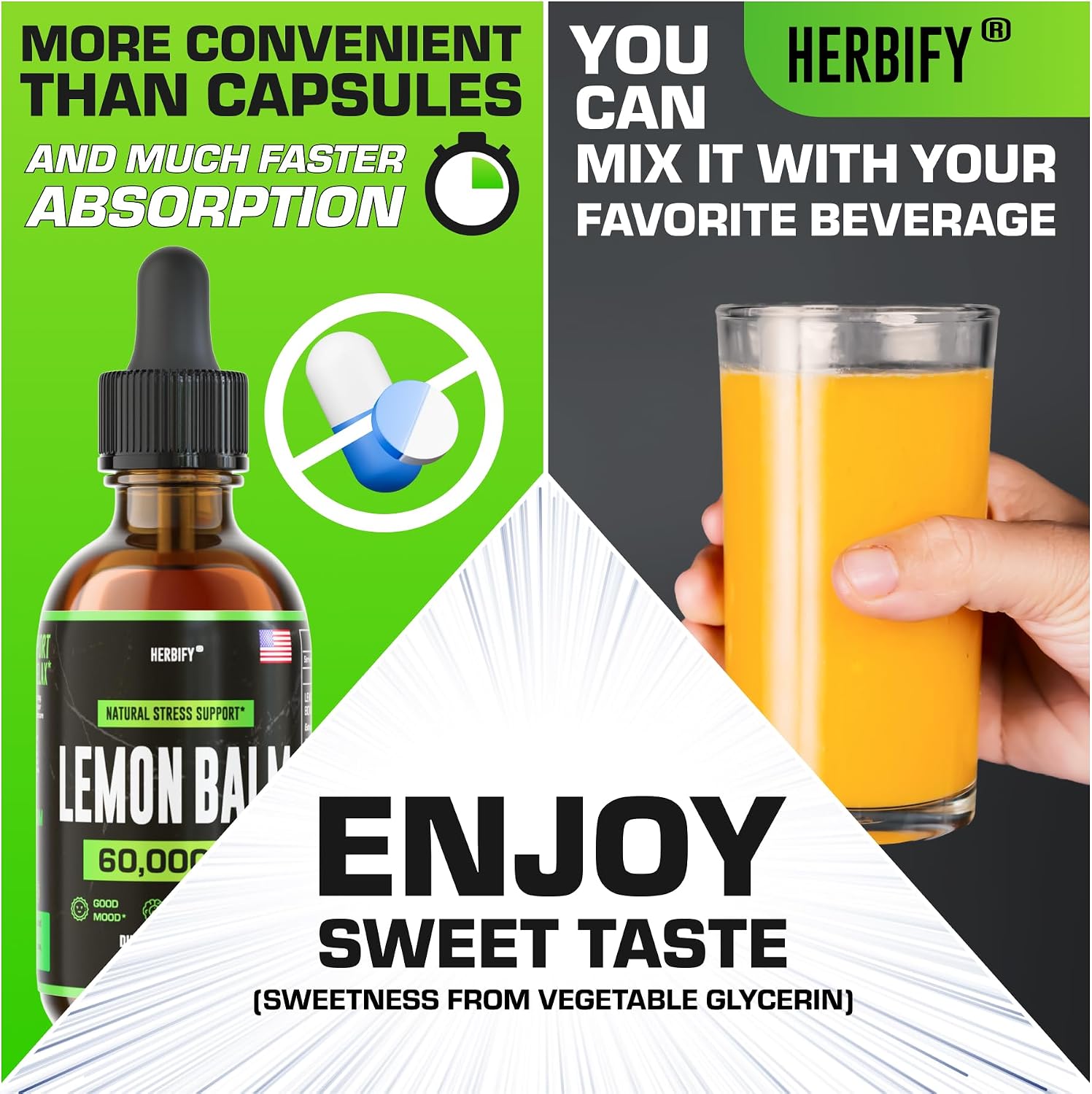 HERBIFY Bundle - Lions Mane Drops & Lemon Balm - Brain and Immune Support