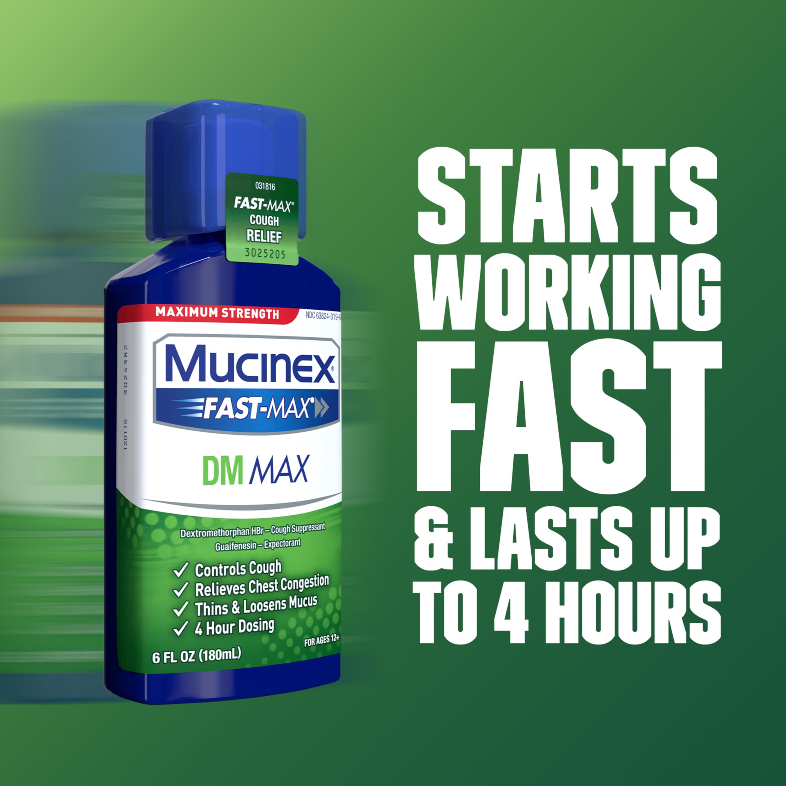 Mucinex DM Max Liquid Cough & Cold Medicine for Adults, Cold and Flu Medicine for Excess Mucus Relief, Guaifenesin, Dextromethorphan Expectorant & Decongestant for Adults, Dr Recommended, 6.0 Fl Oz