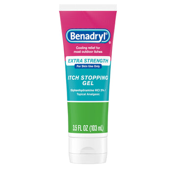 Benadryl Extra Strength Anti Itch Relief Gel, 2% Diphenhydramine HCl, Relief from Insect Bites, Sunburn & More, Great for Camping Essentials, 3.5 fl oz Benadryl buy supplements Au