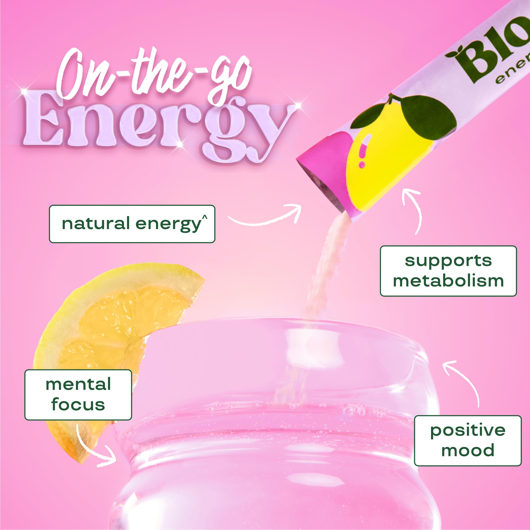 Bloom Nutrition Energy Drink Powder Packets, Strawberry Watermelon, 10 Ct | Sugar Free Drink Mix with L-Theanine, B Vitamins & Natural Caffeine, On the Go Powder Sticks for Natural Energy, 10 Calories