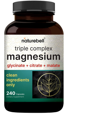 NatureBell triple complex magnesium supplement bottle on a white background