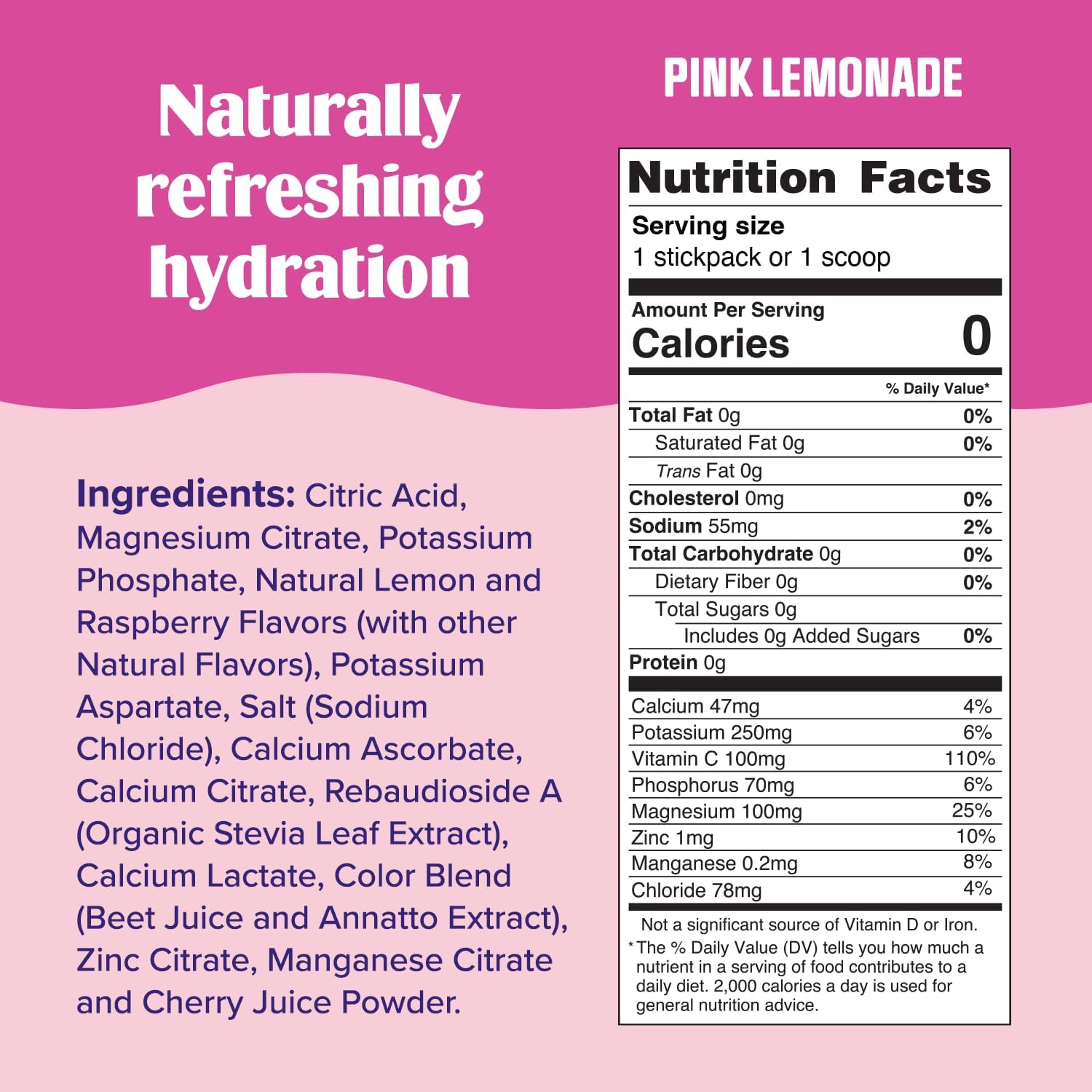 Ultima Replenisher Electrolyte Powder Drink Mix Bundle – Sugar Free – Pink Lemonade, 90 Serving Canister and 20 Stickpacks – 6 Electrolytes and Minerals – Keto Friendly, Vegan, Non-GMO