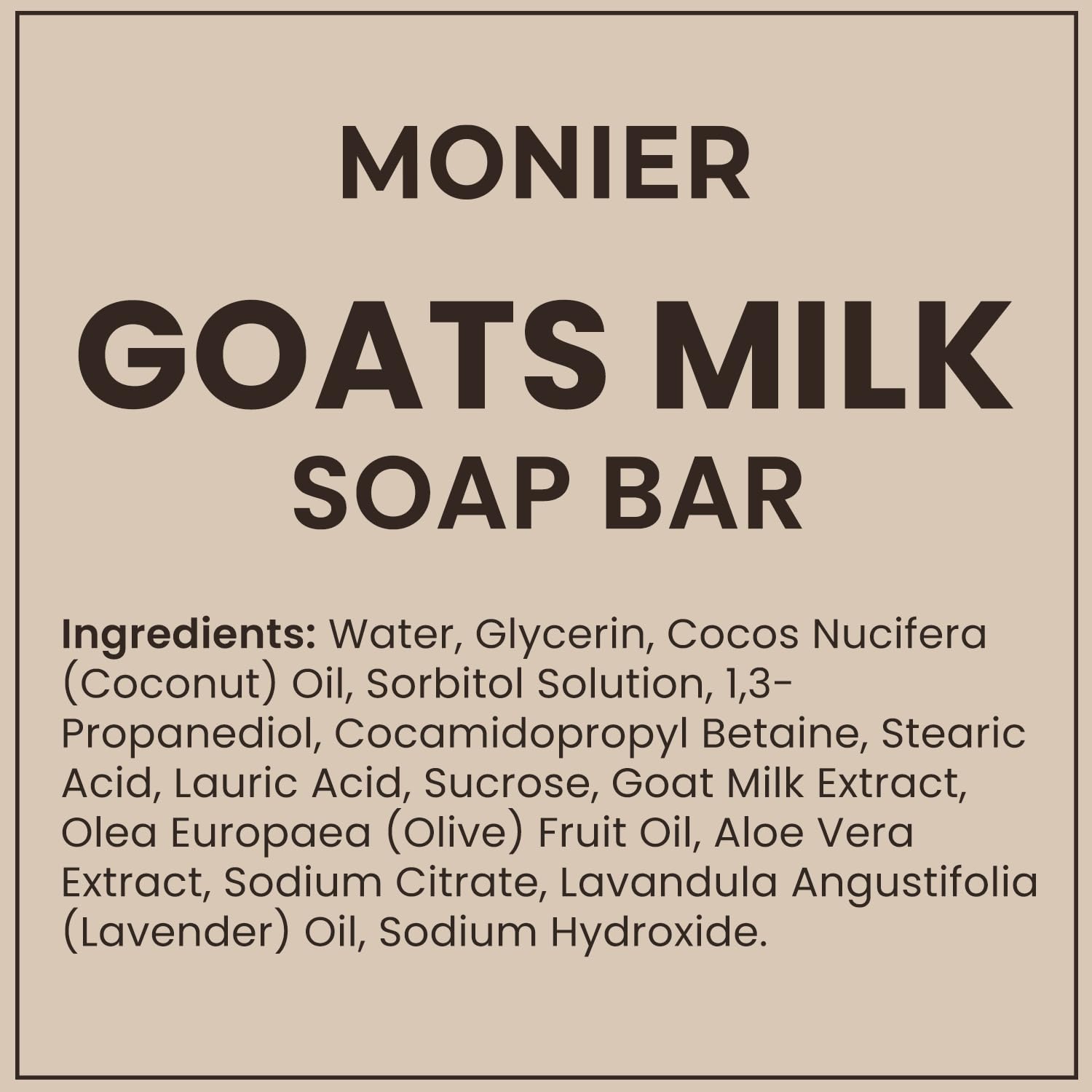 MONIER Goat Milk Soap Bar For Dry & Sensitive Skin - 100% Natural & Organic | Skin Care, Enriched With Shea Butter, Use On Face, Body & Hands, For Men, Women, Kids & Baby (Lavender, 3 Pack)