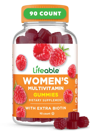 Lifeable Womens Multivitamin Gummy | with Vitamin A, C, D, E, Niacin, B6, Folate, B12, Biotin, Pantothenic Acid, Iodine, Zinc | Lifeable