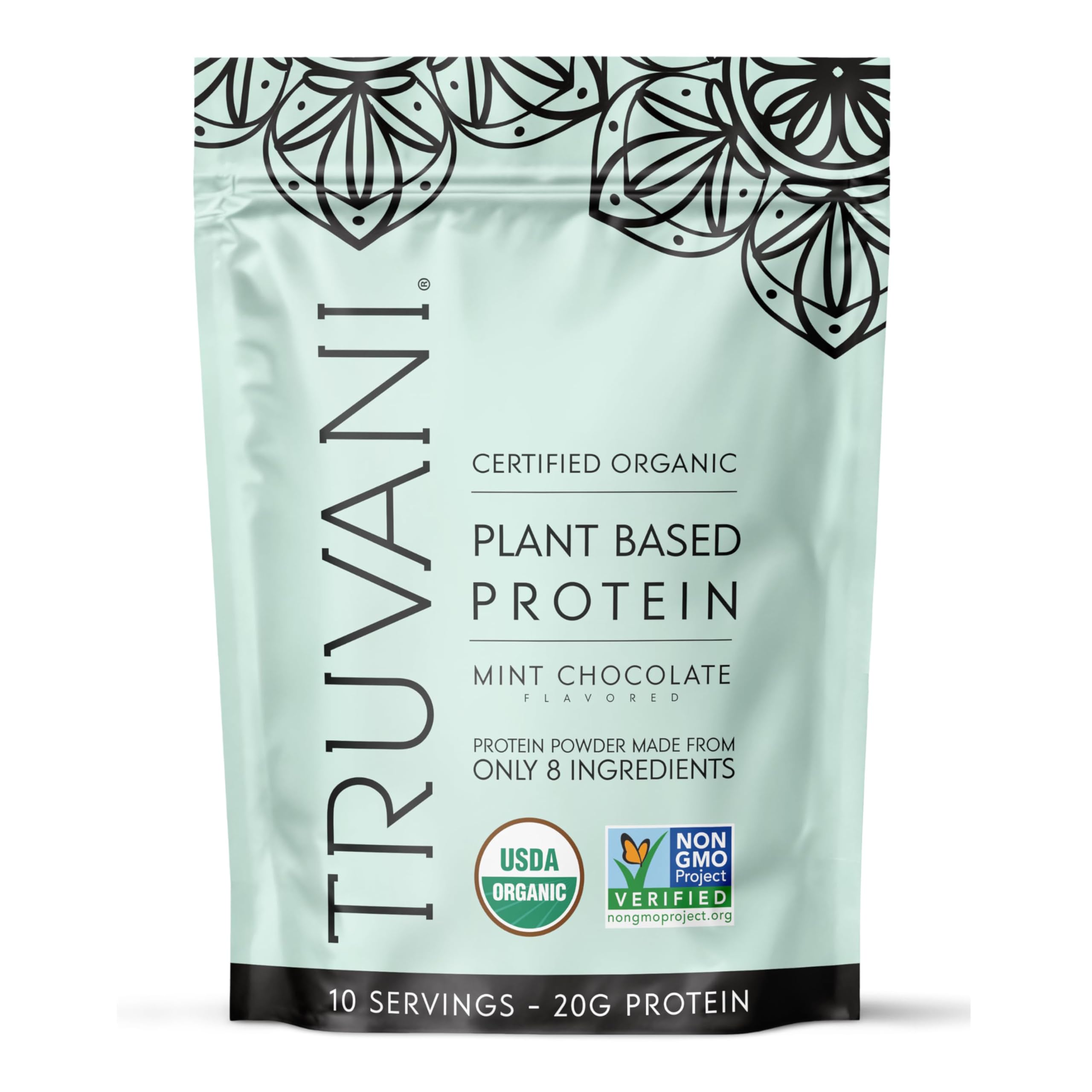 Truvani Organic Plant Based Protein Powder | Vanilla Chai | 10 Servings | Vegan | 20g Pea Protein | Keto | Gluten & Dairy Free | Low Carb | No Added Sugar