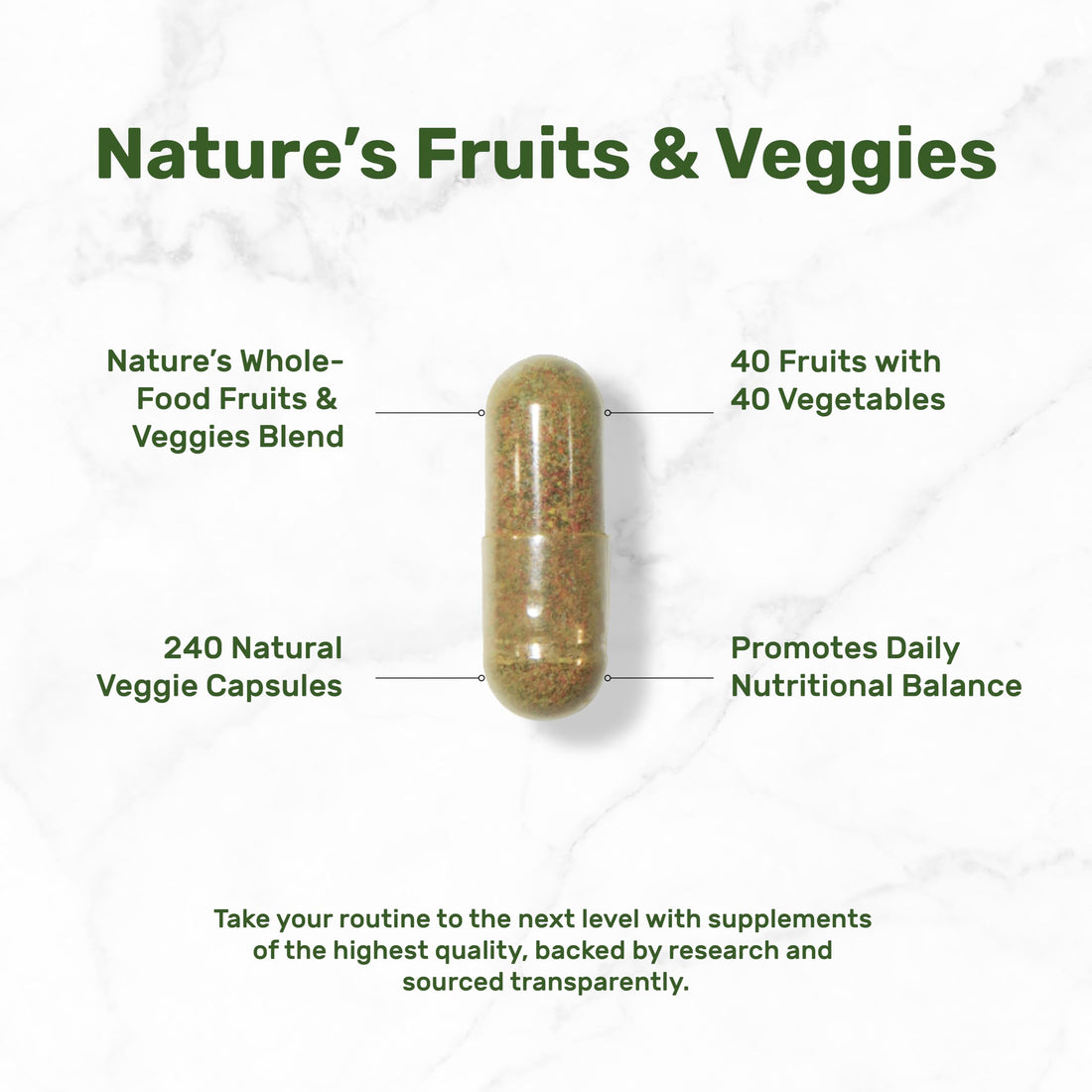 Nature’s Fruits & Veggies Supplement, 240 Veggie Capsules – 80 Whole Food Superfoods for Daily Balance – 40 Fruits with 40 Vegetables and Greens – Non-GMO, Gluten Free DEAL SUPPLEMENT buy supplements Au