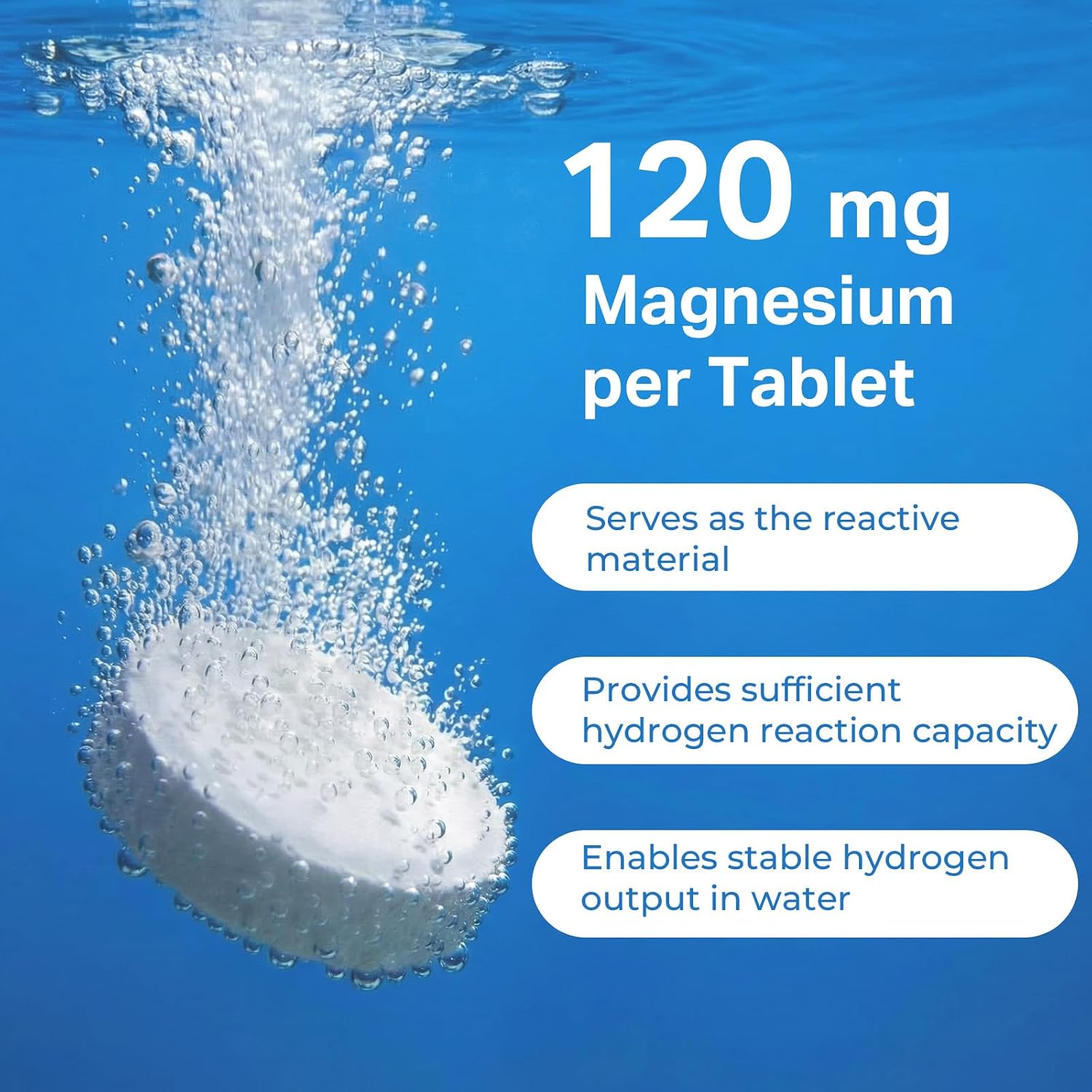 Lemon Flavor + Unflavored | 120 mg Magnesium-Based Reaction System | 120 Tablets Total