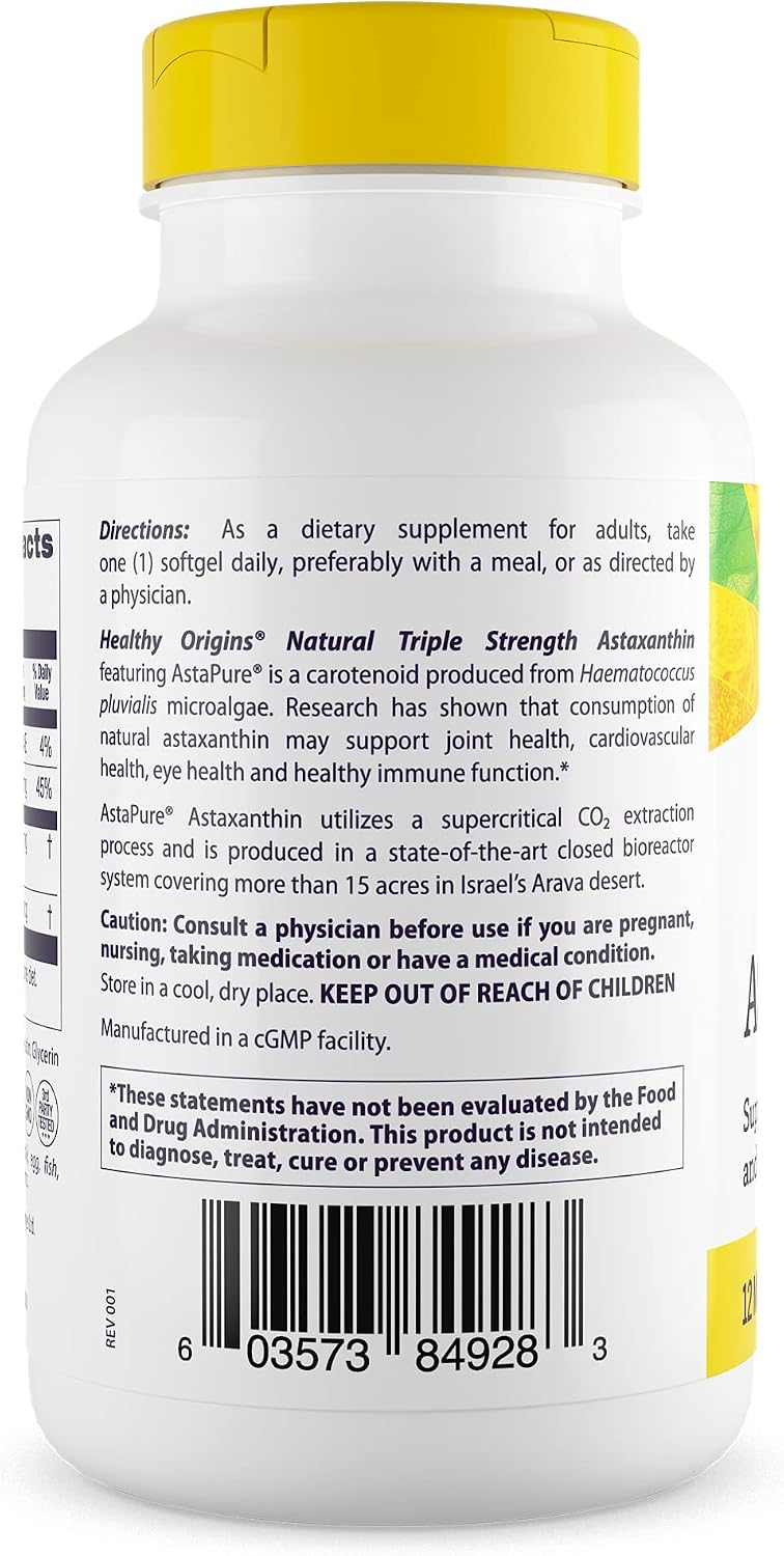 Healthy Origins Astaxanthin AstaPure 12 mg, 150 Softgels