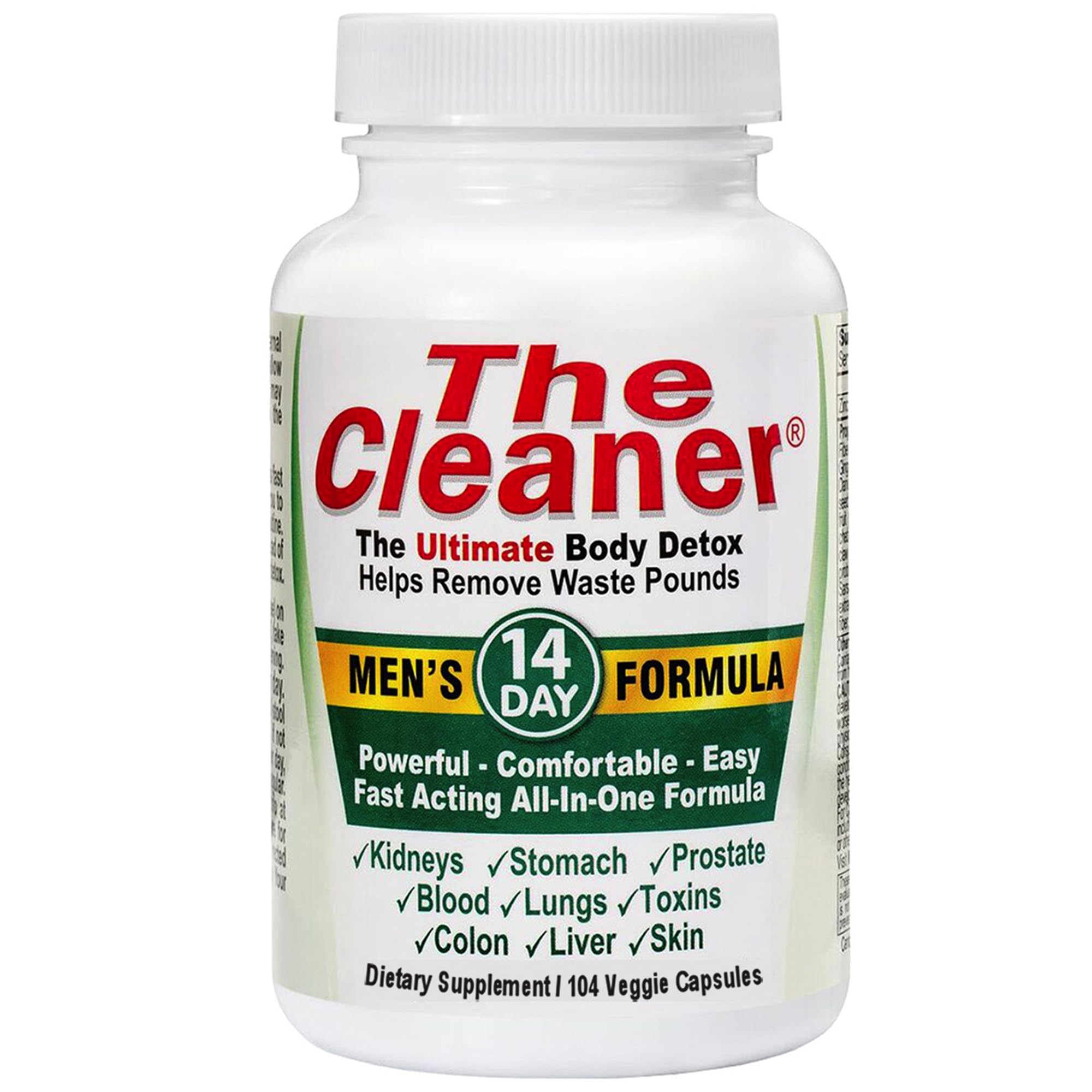 Century Systems The Cleaner Detox, Powerful 7-Day Complete Internal Cleansing Formula for Men, Support Digestive Health, 52 Vegetarian Capsules